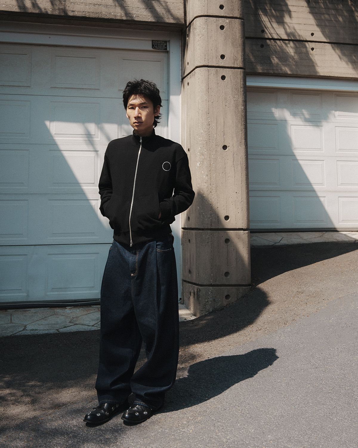 사일런트실러블(SILENTSYLLABLE) Horseshoe zip-up jacket / Black