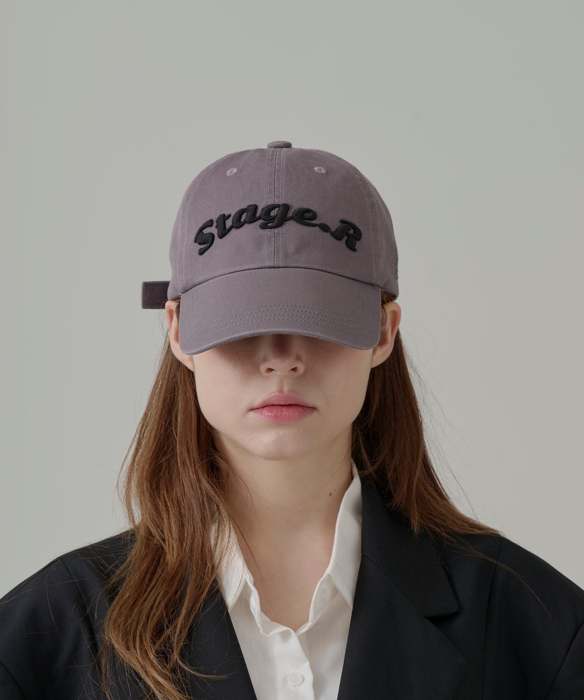 스테이지알(STAGE.R) 볼륨 로고 워싱 볼캡 [그레이]