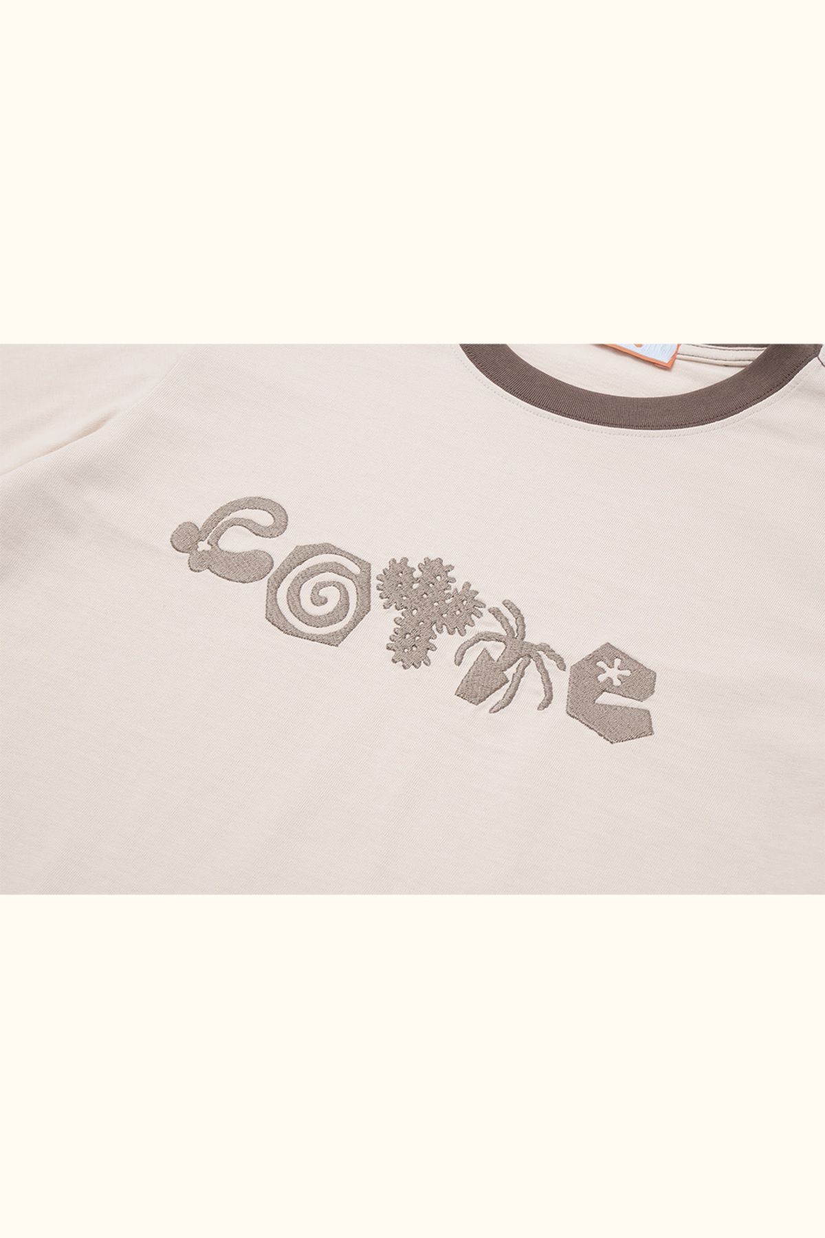꼬떼(COTTE) 두들가든 크롭 티셔츠(크림)