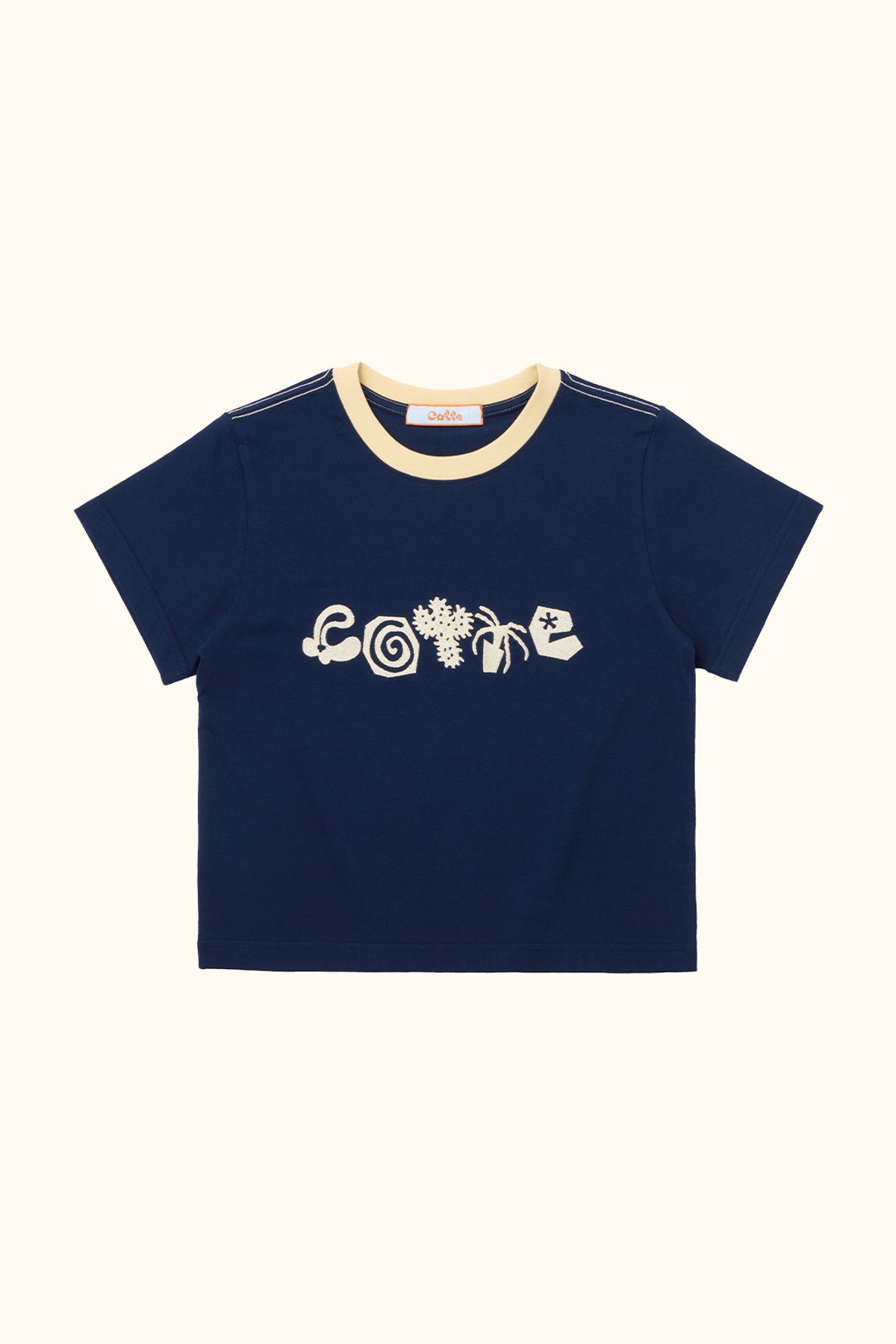 꼬떼(COTTE) 두들가든 크롭 티셔츠(네이비)
