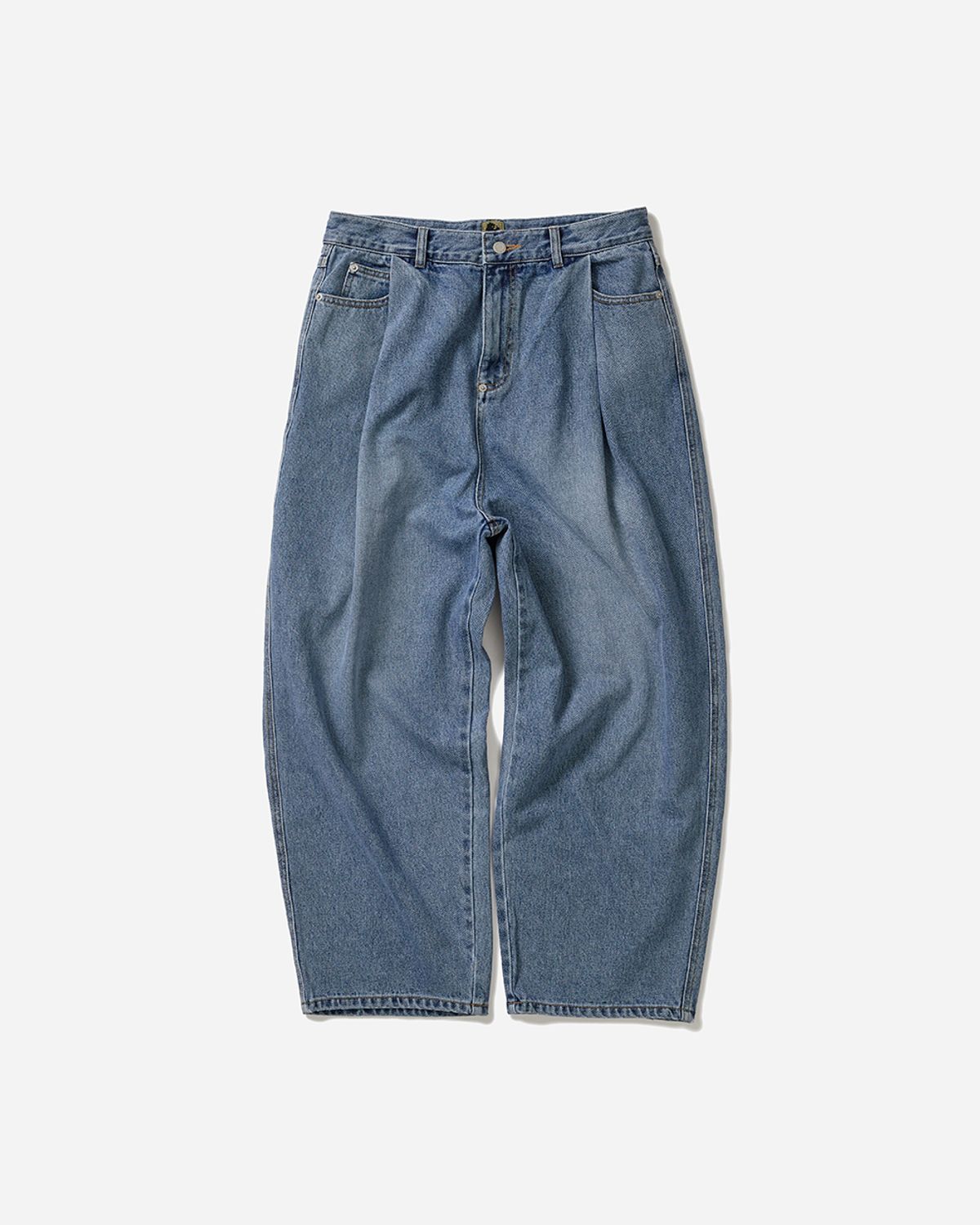 사일런트실러블(SILENTSYLLABLE) Fold back 4tuck denim pants / Light blue