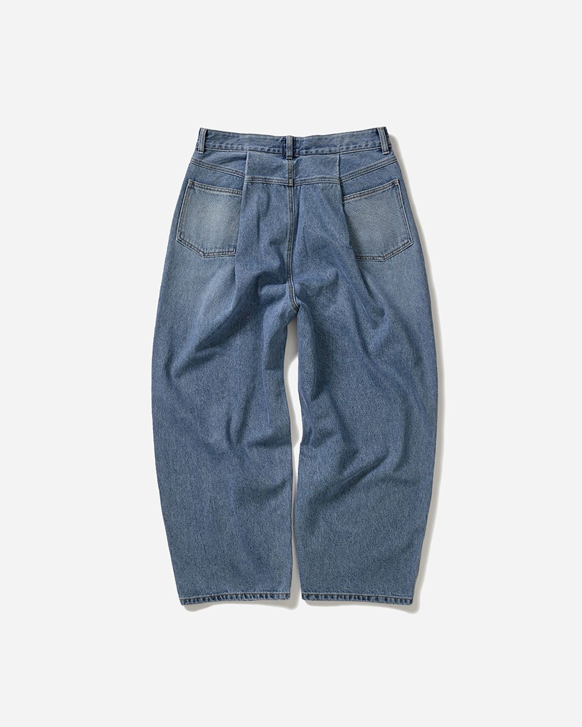 사일런트실러블(SILENTSYLLABLE) Fold back 4tuck denim pants / Light blue