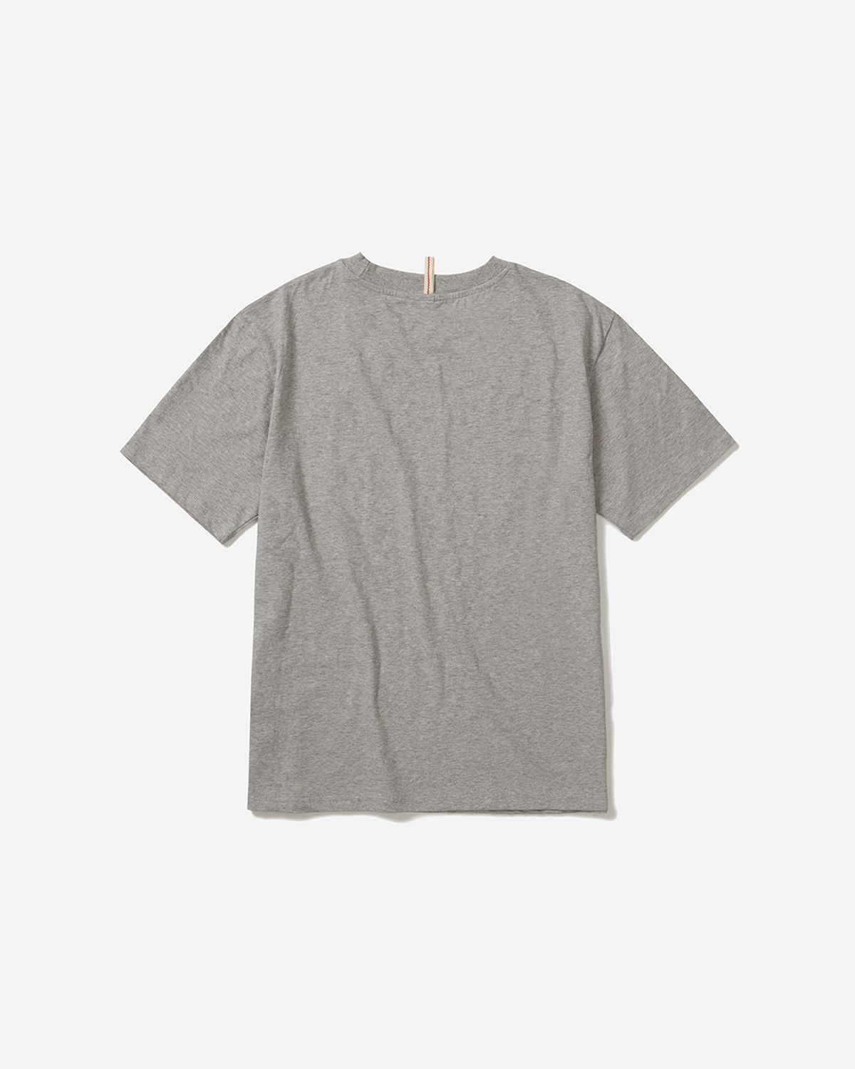 사일런트실러블(SILENTSYLLABLE) Circle patched half T-shirts / Melange gray