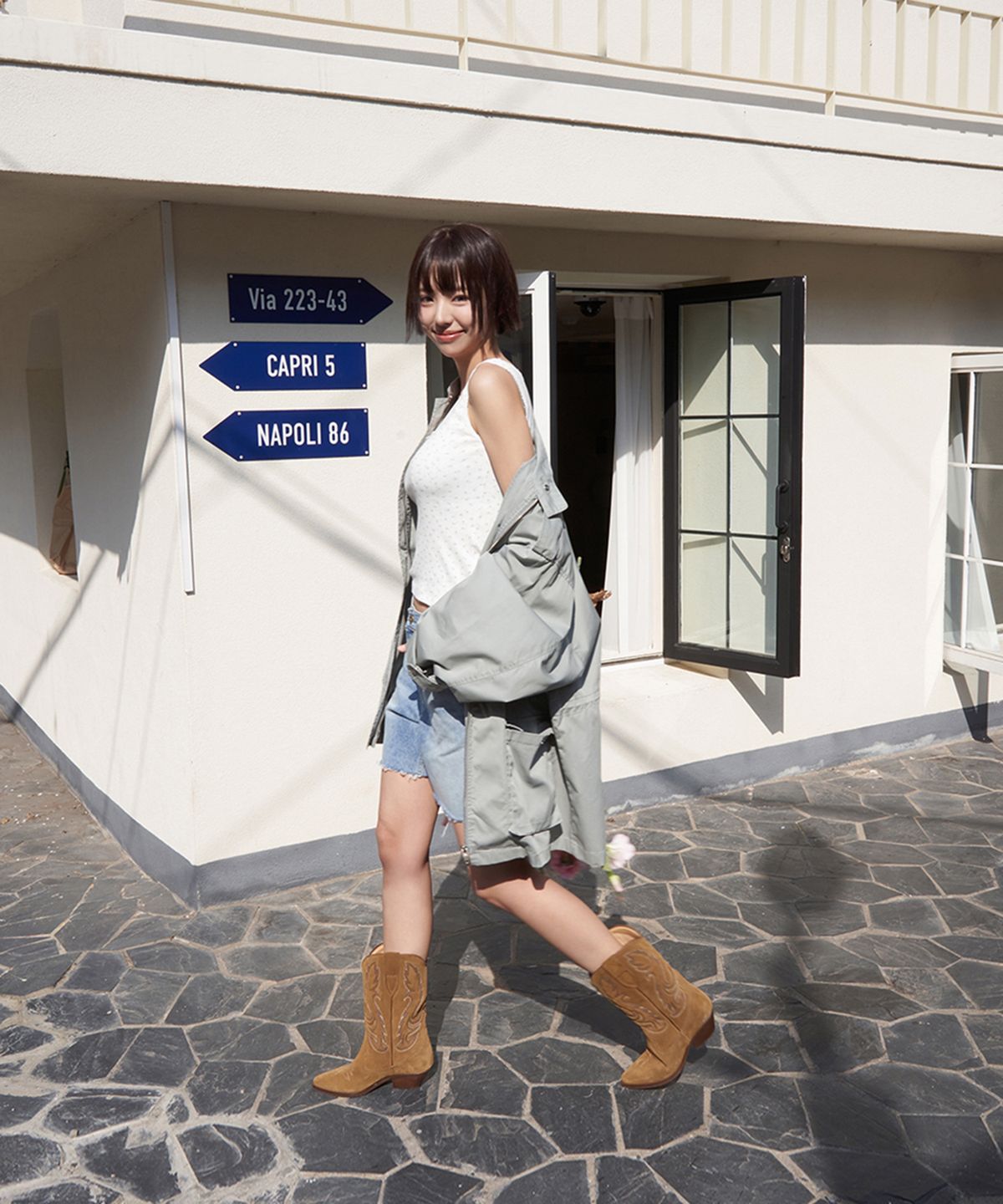 랑거(LANGER) [PALACE] ribbon lace sleeveless_3Colors