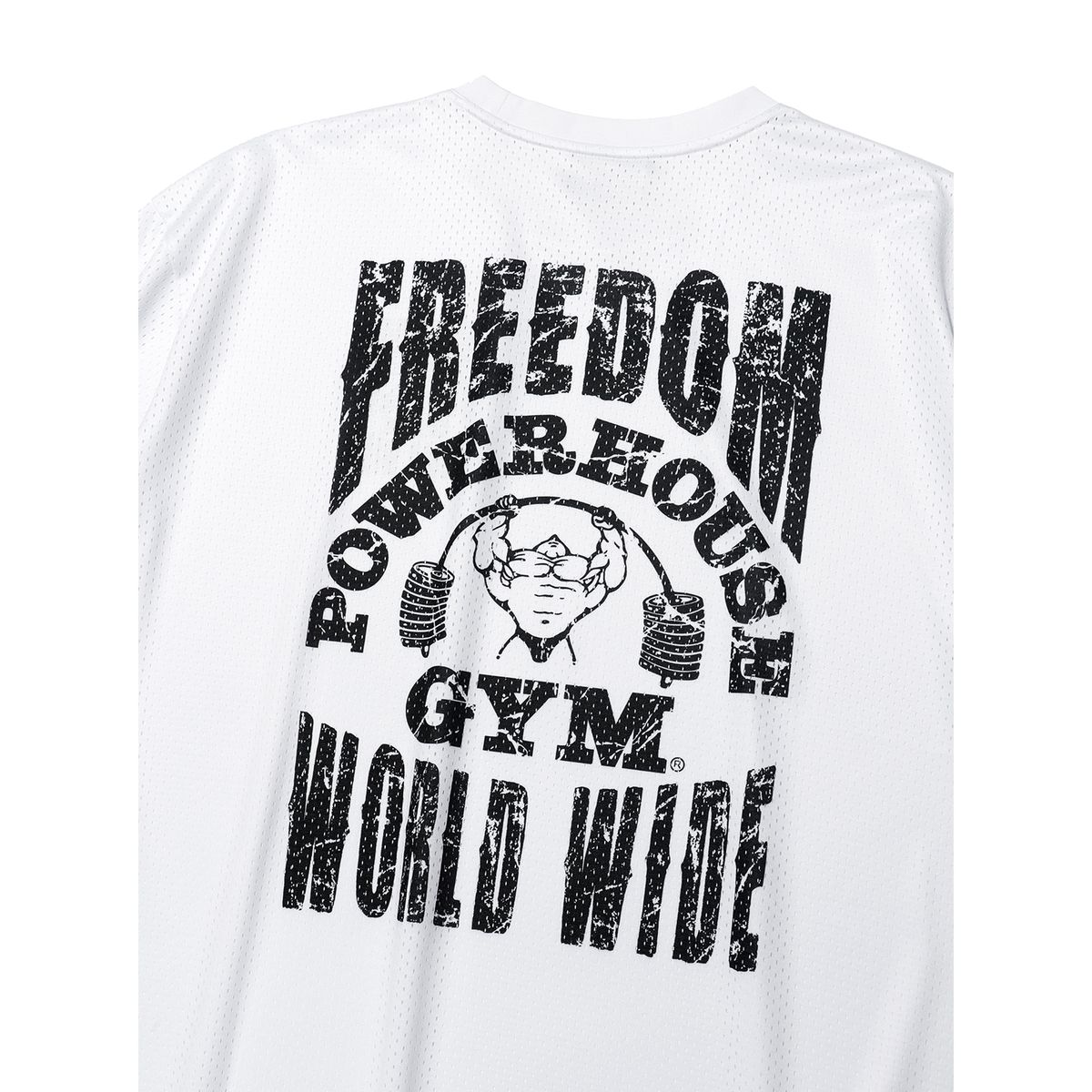 프리덤(FREEDOM) 파워하우스 메쉬 오버핏 티셔츠 (화이트)