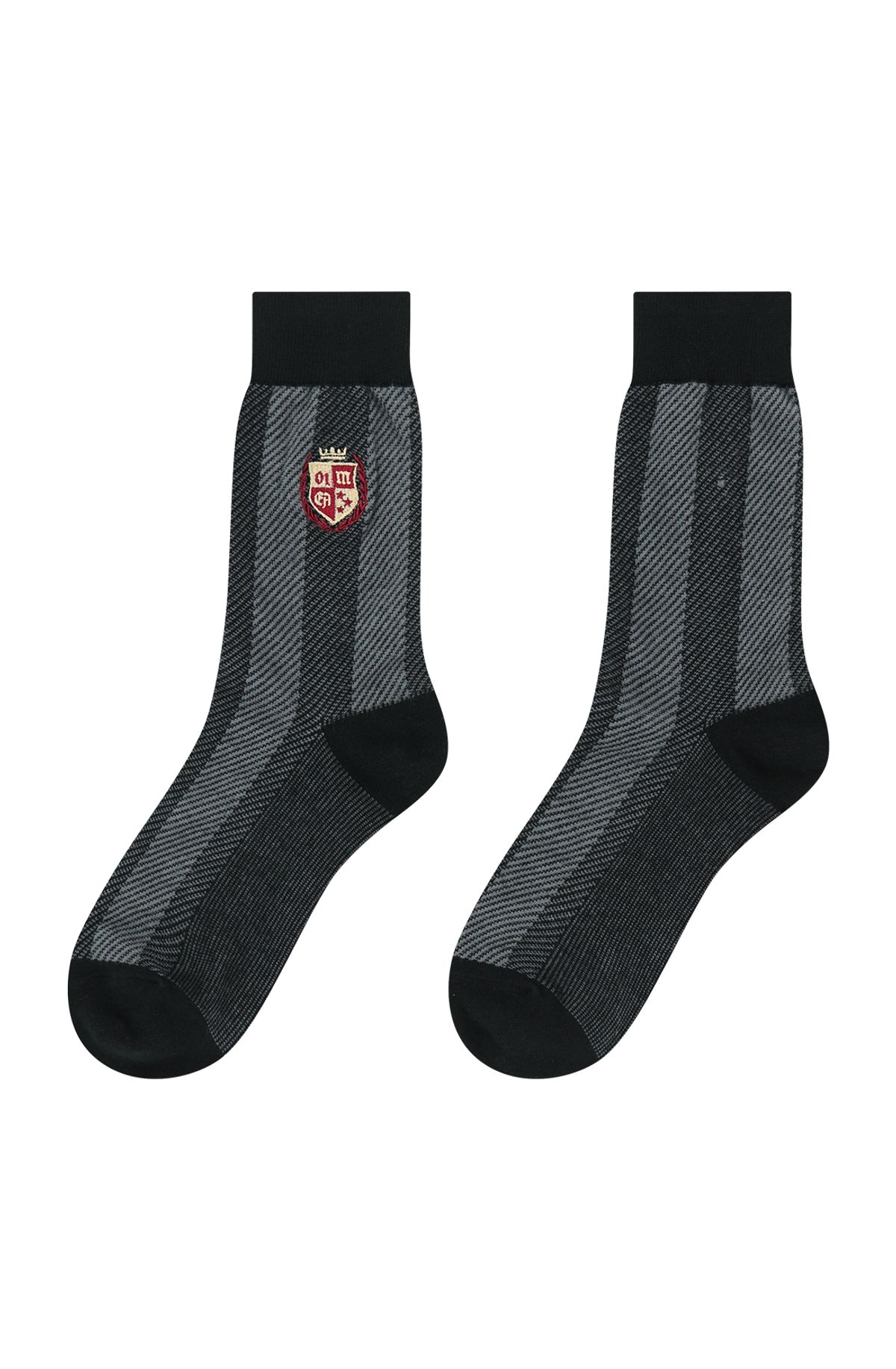 메아(MEA) STRIPE JACQUARD SOCKS [BLACK]