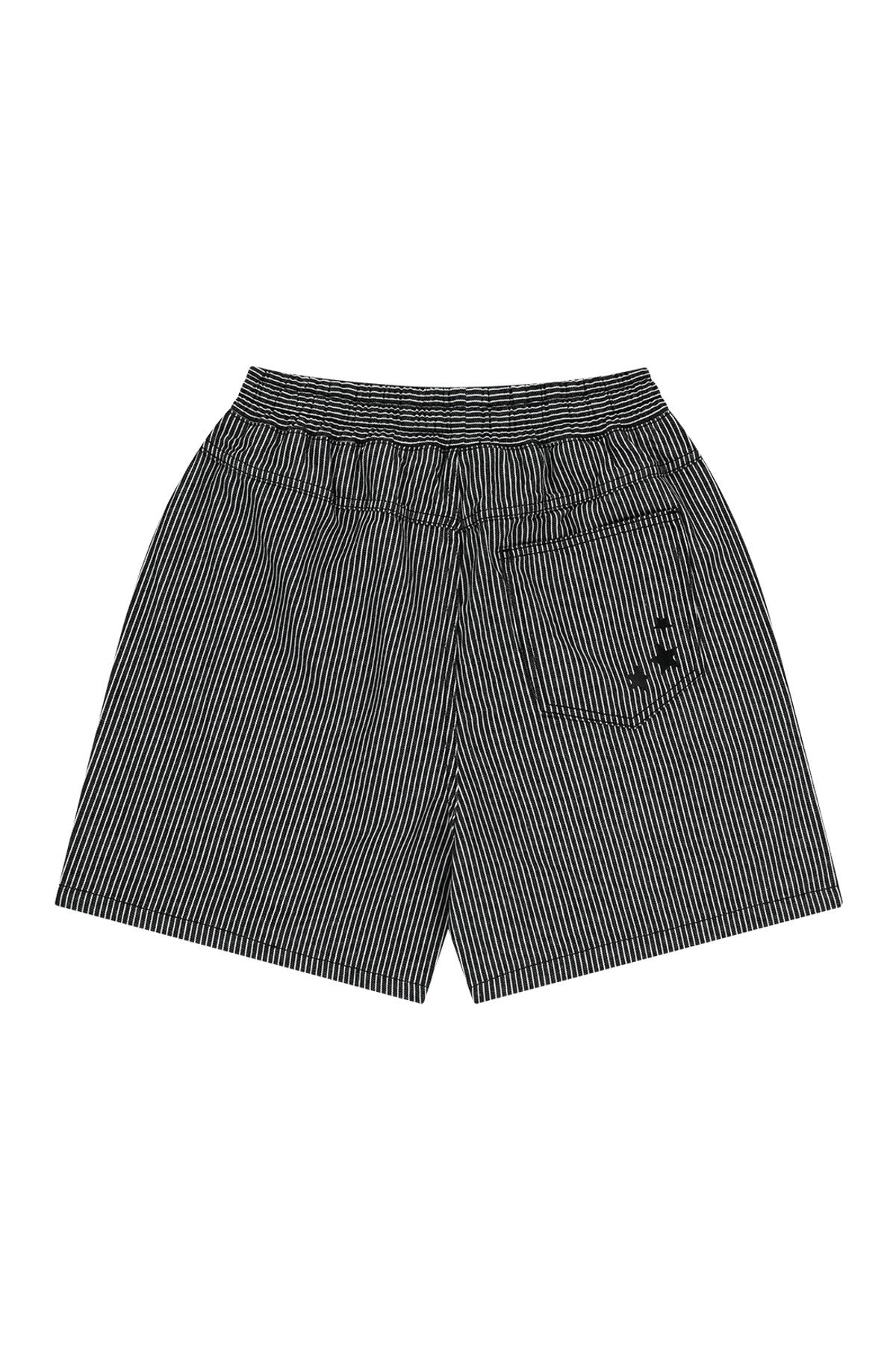 메아(MEA) DENIM SHORTS [BLACK STRIPE]