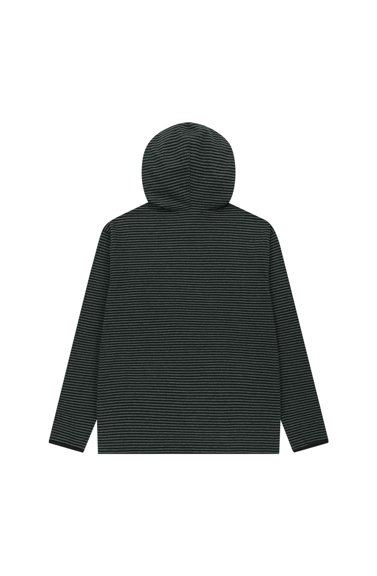 메아(MEA) STAR STRIPE HOODIE [BLACK]