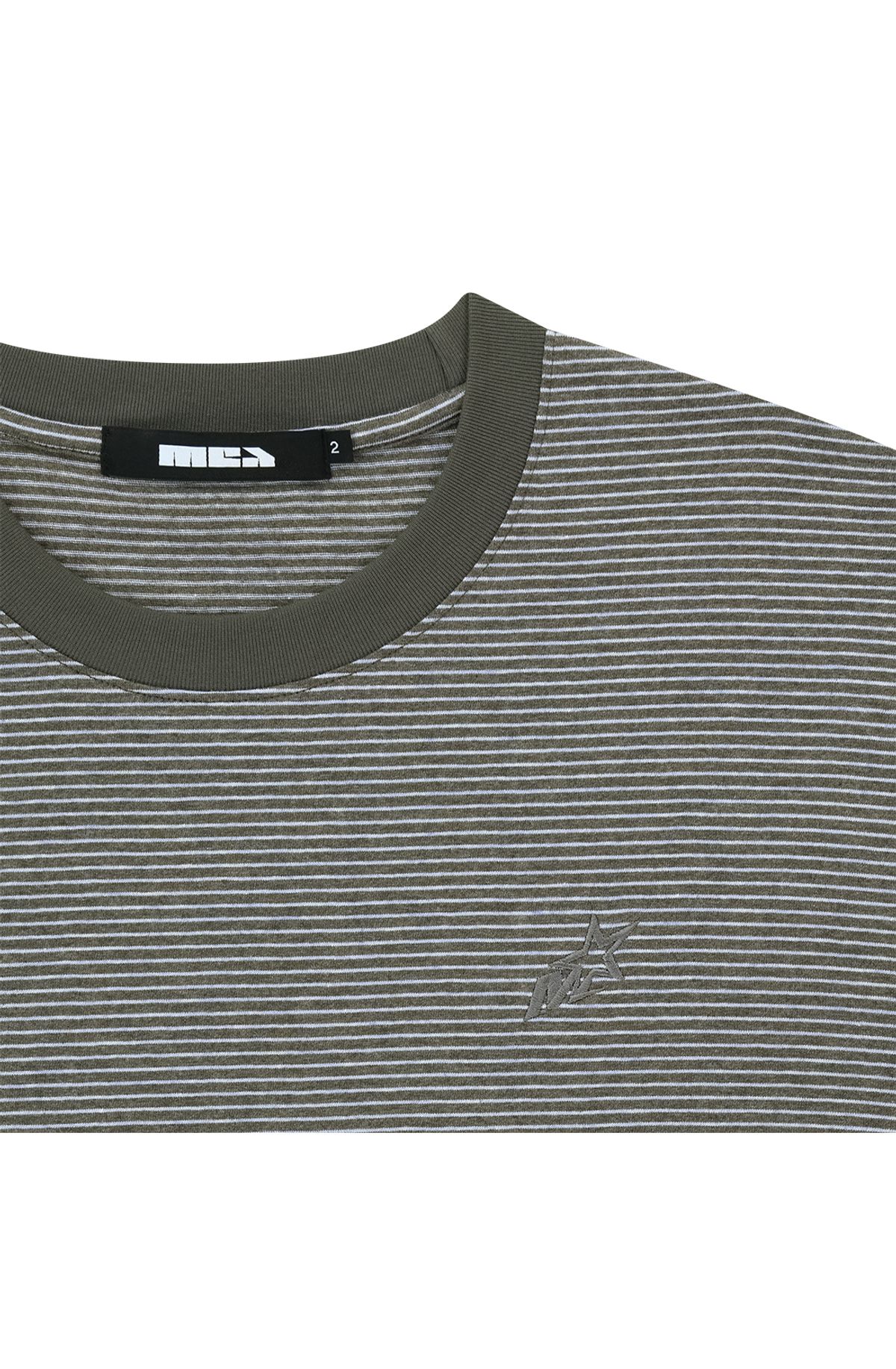 메아(MEA) STAR STRIPE T-SHIRT [BROWN]