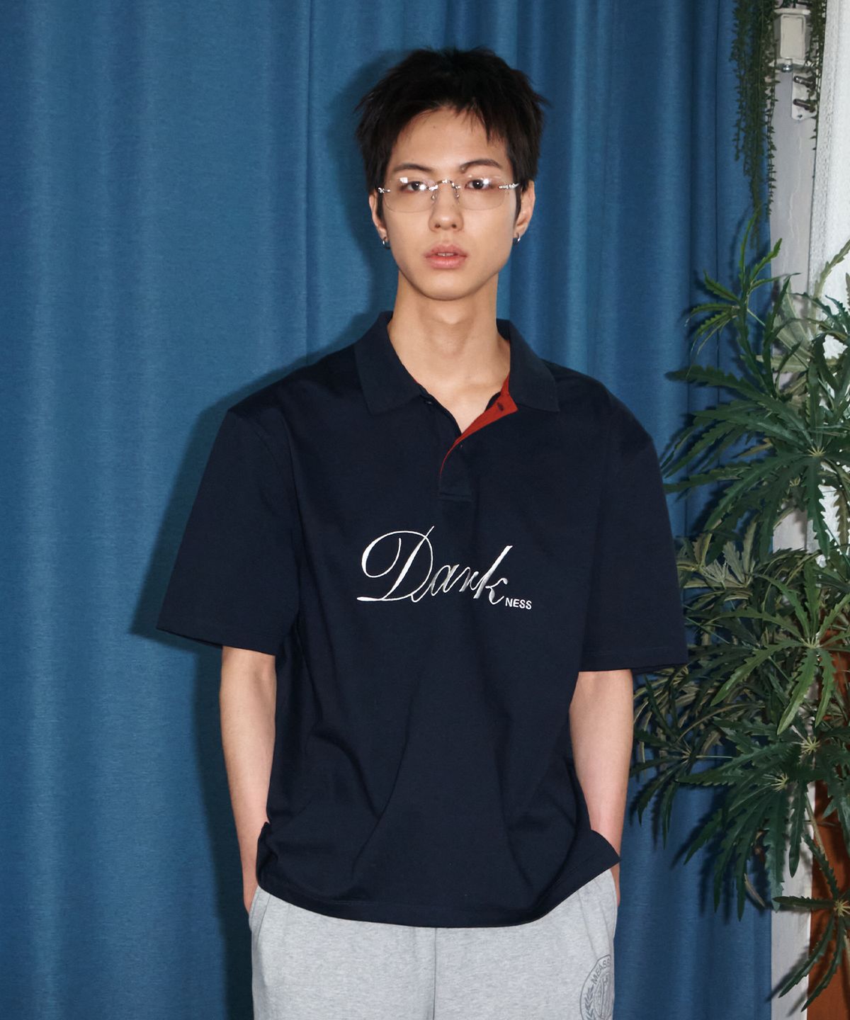 메아(MEA) DARKNESS S/SLEEVES POLO [NAVY]