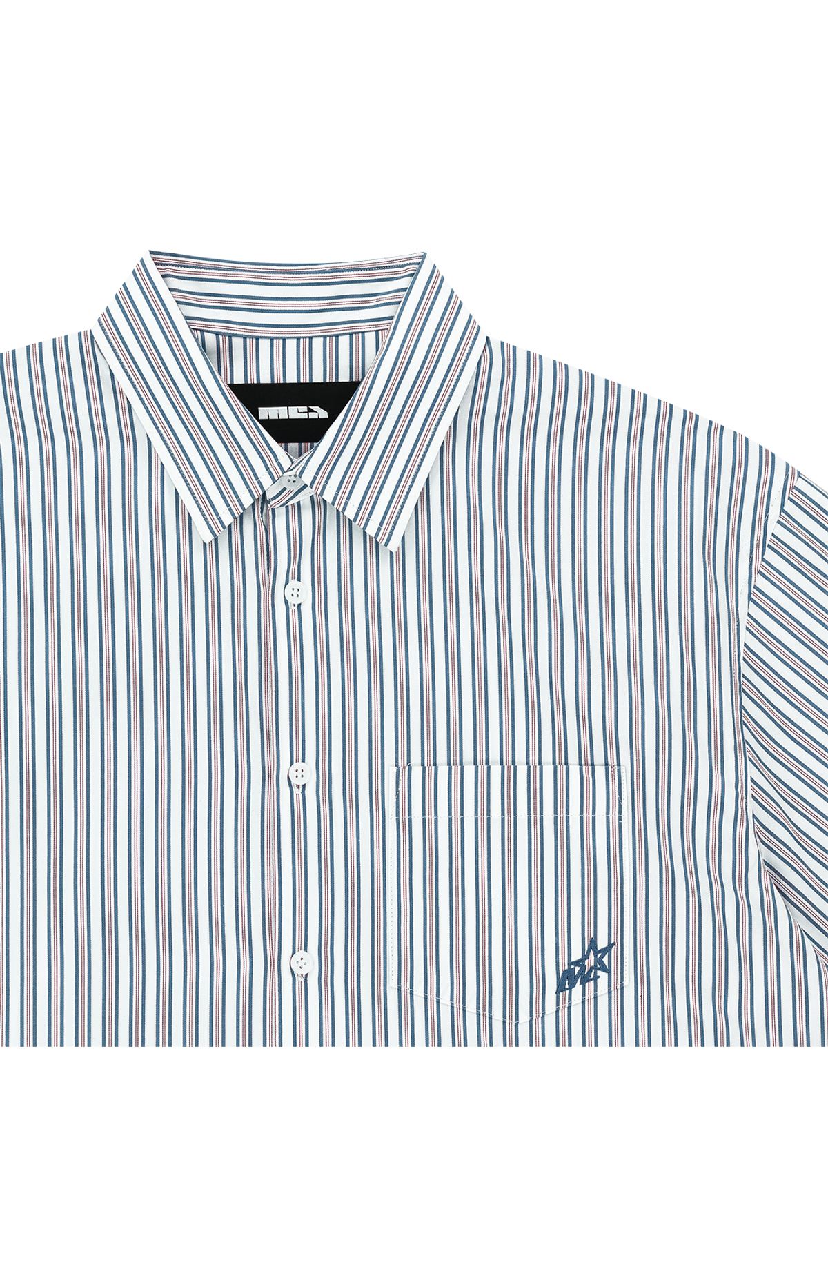 메아(MEA) STAR STRIPE HALF SHIRT [RED/BLUE STRIPE]