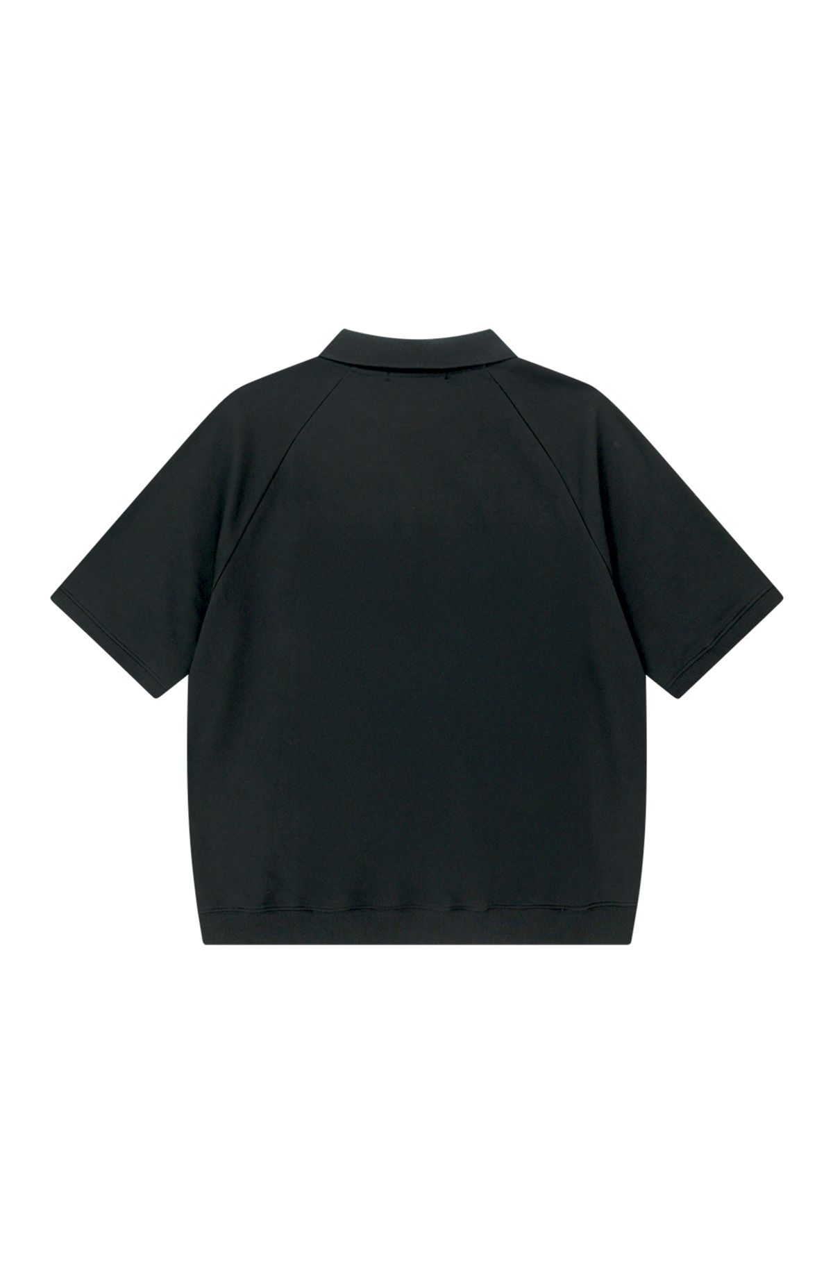 메아(MEA) SHORT SLEEVE POLO SWEAT [BLACK]