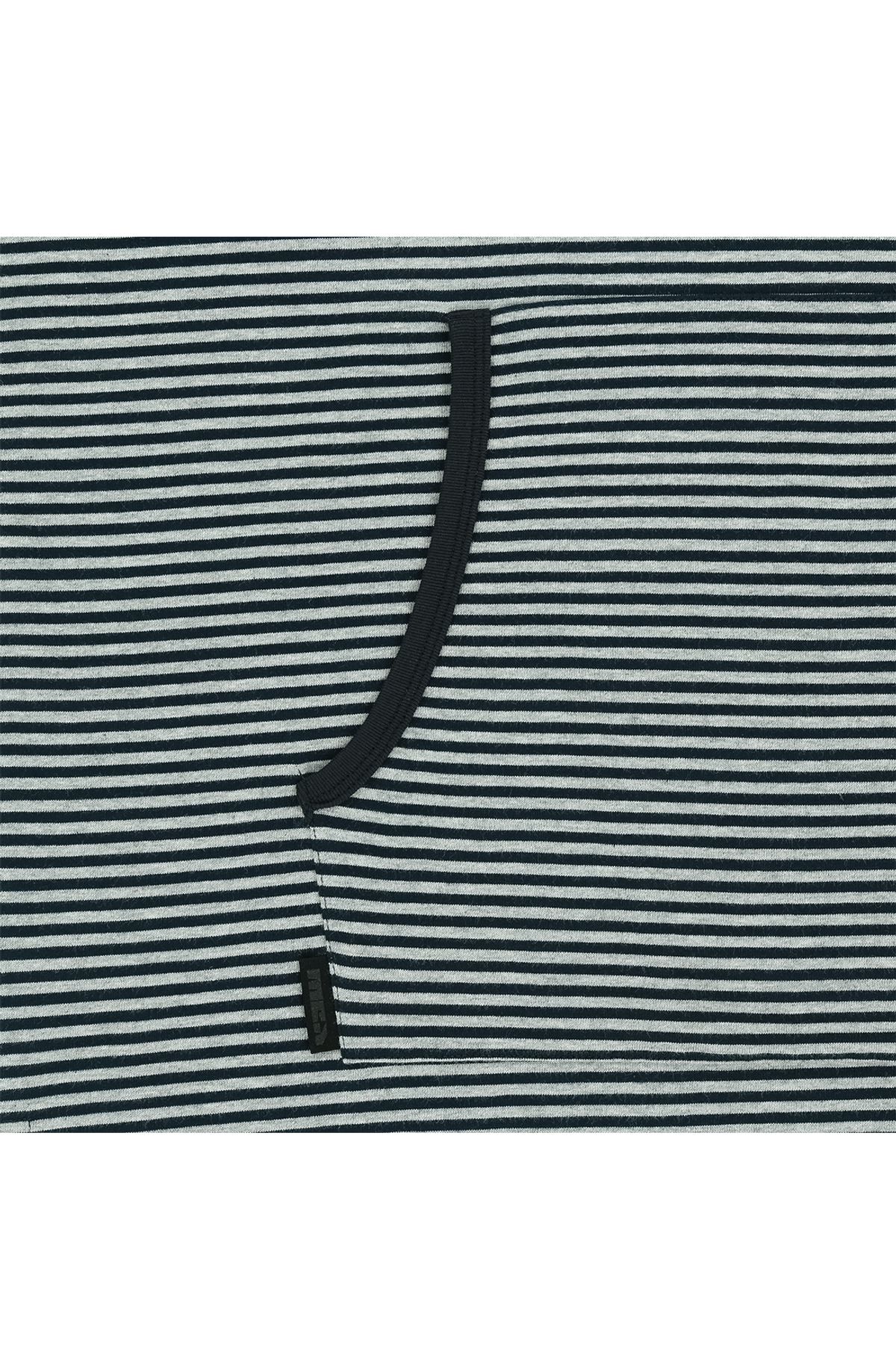 메아(MEA) STAR STRIPE HOODIE [MEL.GREY]
