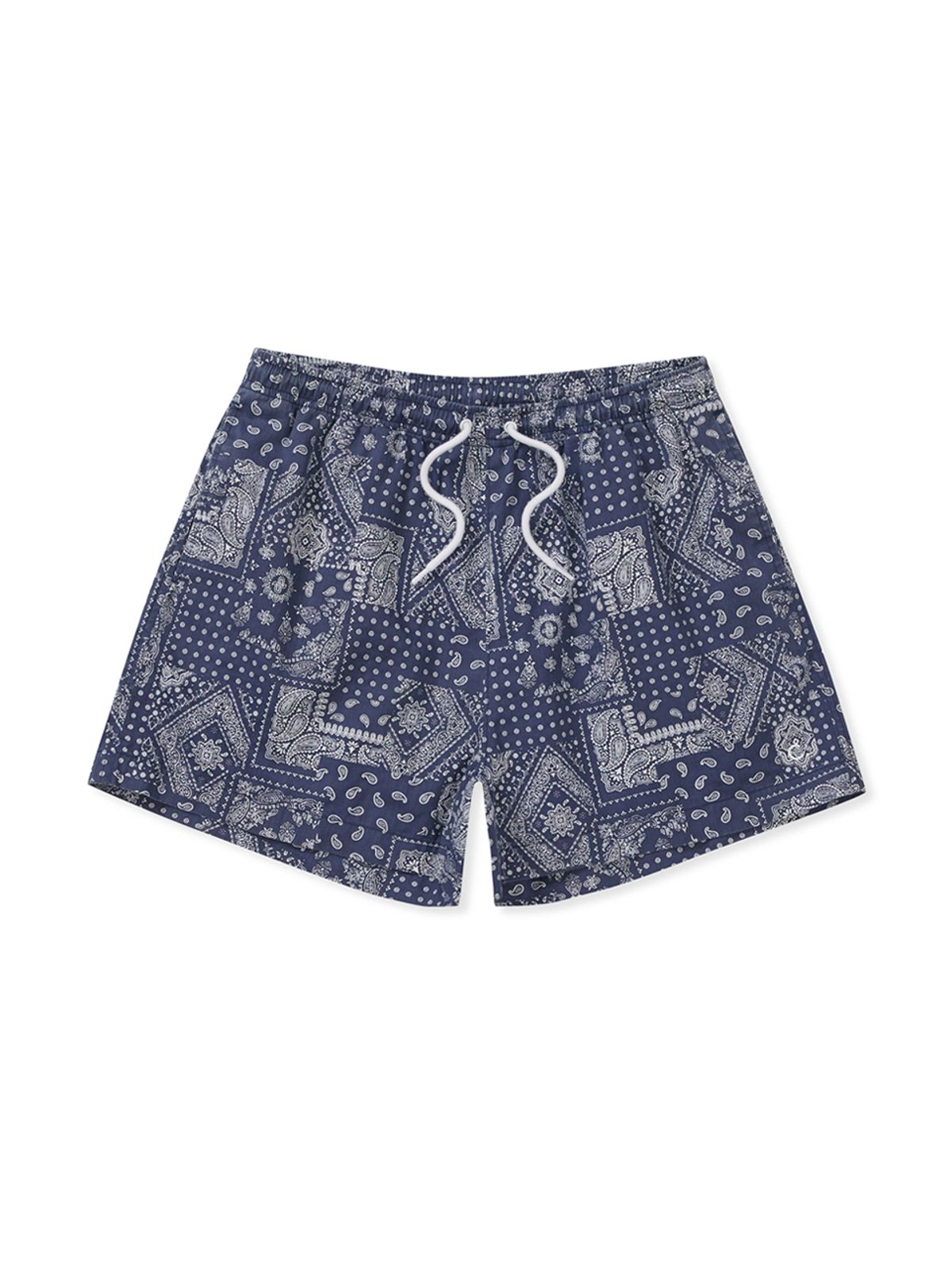 클로브(CLOVE) [25SS clove] Paisley Pattern Shorts (Navy)