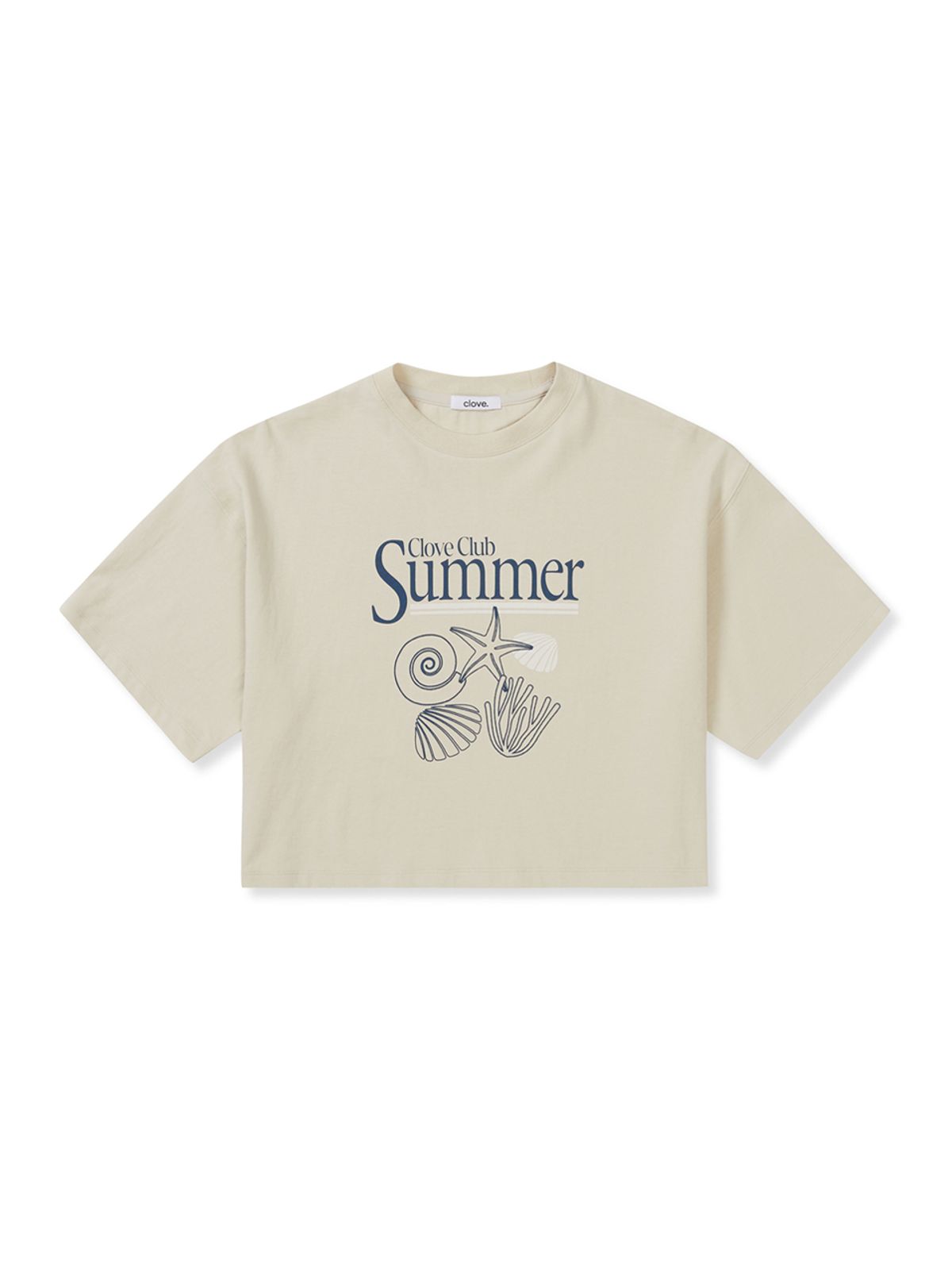 클로브(CLOVE) [25SS clove] Summer Graphic Short T-Shirt (Beige)