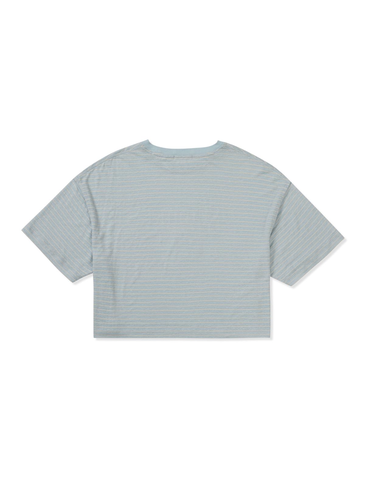 클로브(CLOVE) [25SS clove] Summer Stripe Short T-Shirt (Sky Blue)
