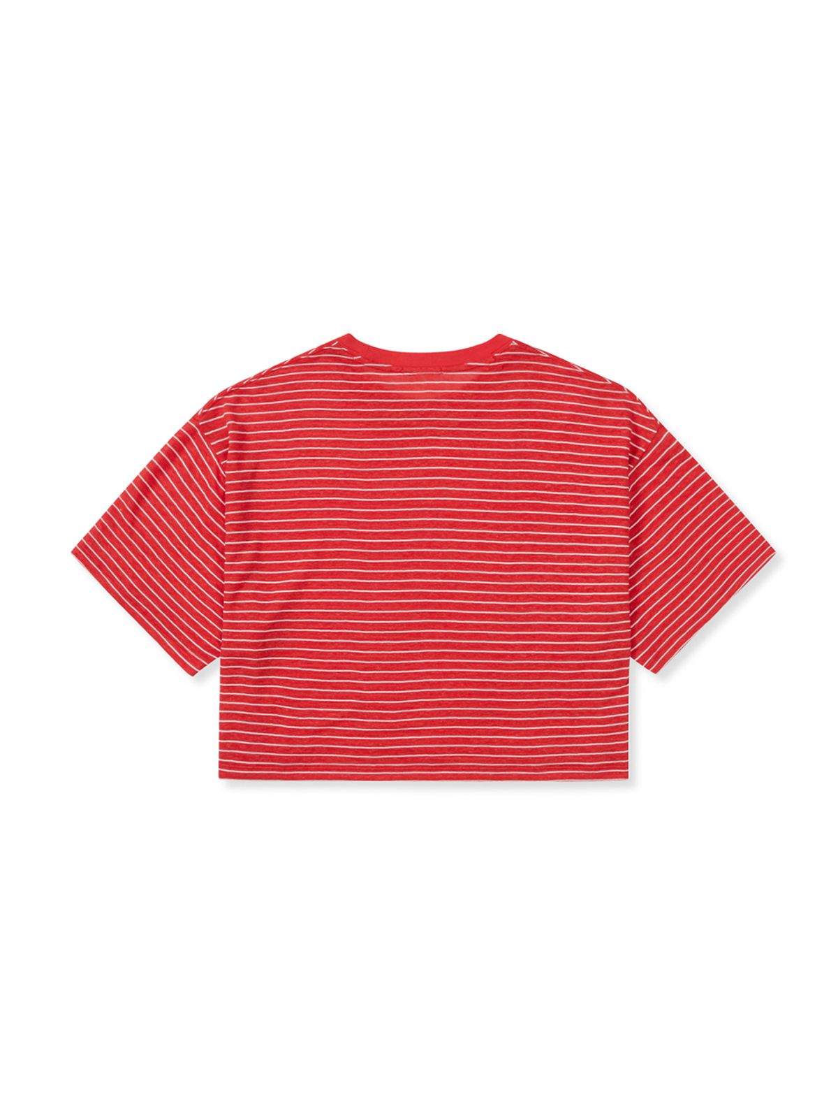클로브(CLOVE) [25SS clove] Summer Stripe Short T-Shirt (Red)