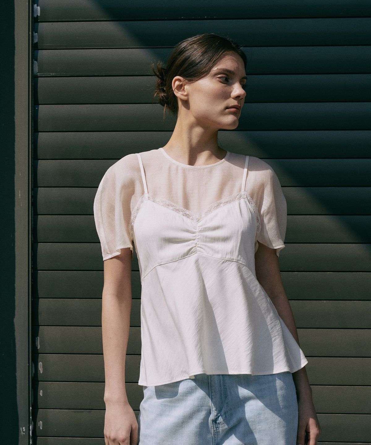 라메레이(LAMEREI) Sheer Blouse[LMBFSU25SH5311]-2color