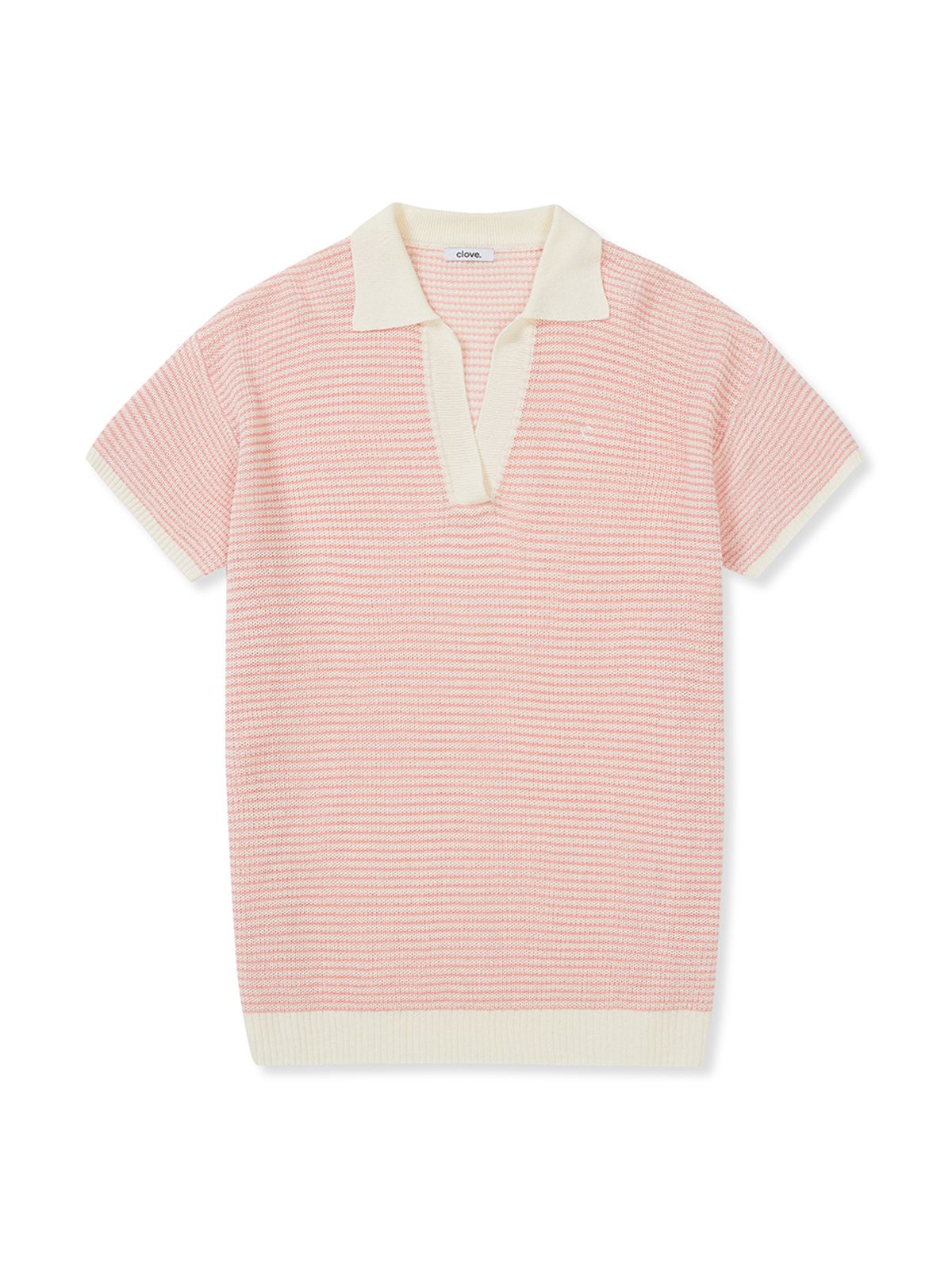 클로브(CLOVE) [25SS clove] Stripe Knit Cover Up (Pink)
