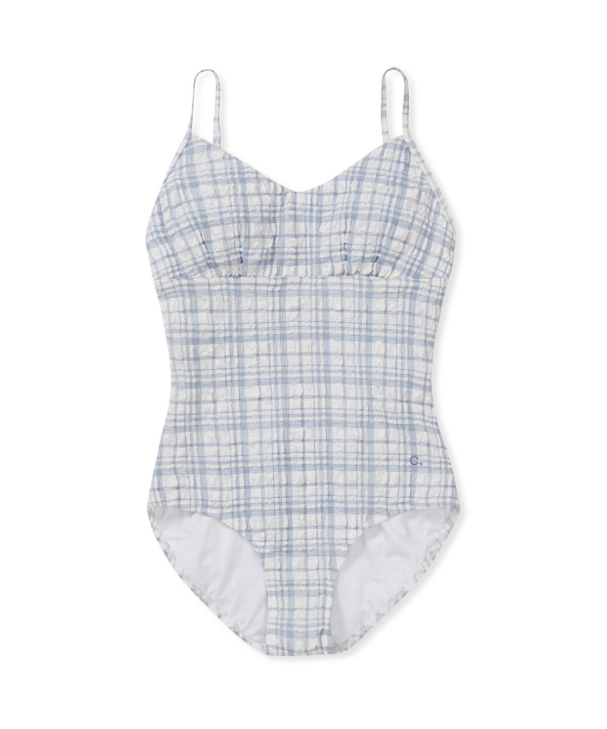 클로브(CLOVE) [25SS clove] Check Swimsuit (Sky Blue)
