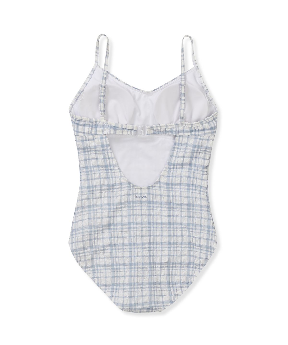 클로브(CLOVE) [25SS clove] Check Swimsuit (Sky Blue)