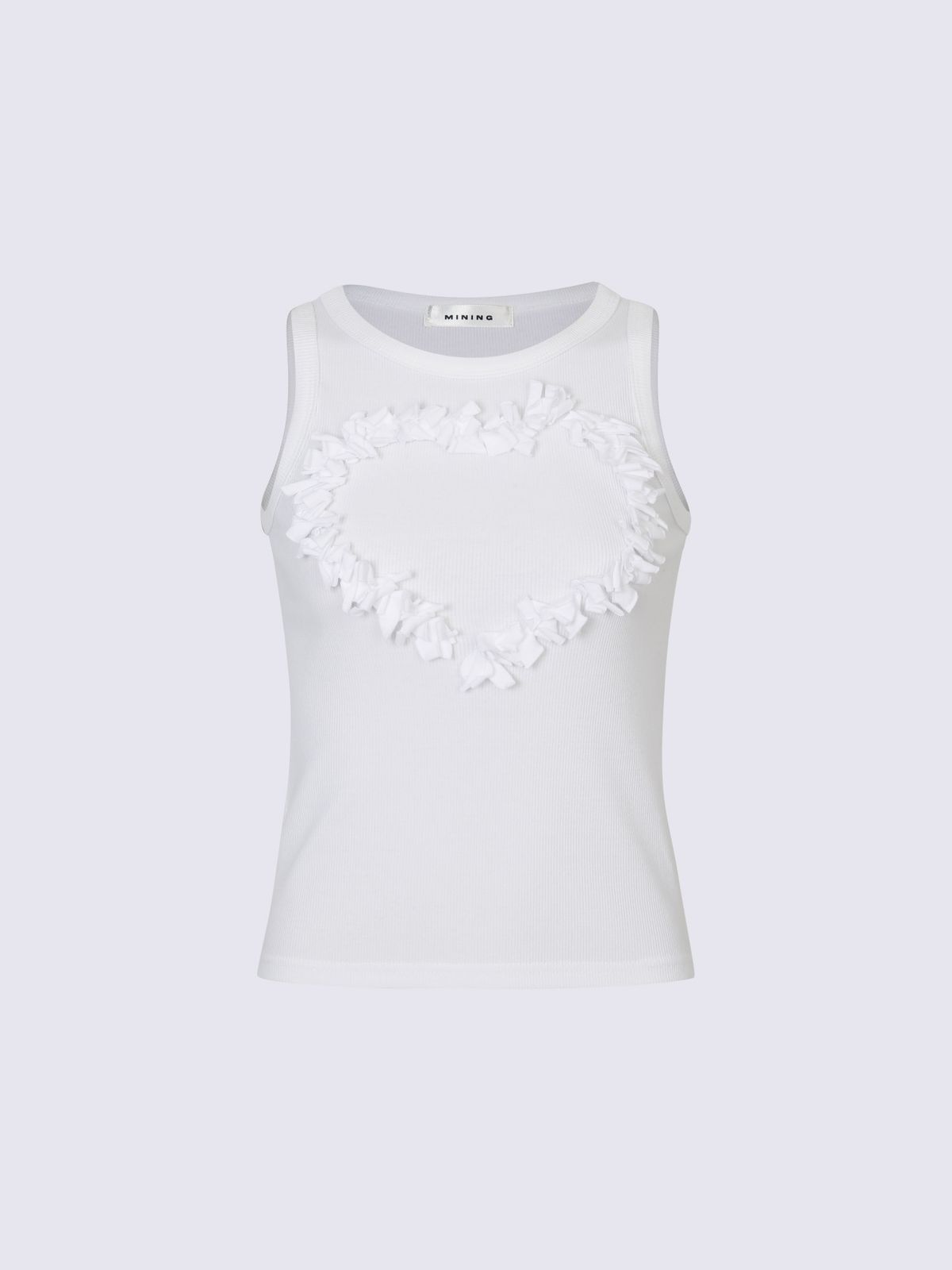 마이닝 컬렉터(MININGCOLLECTOR) Heart Punching Top, white