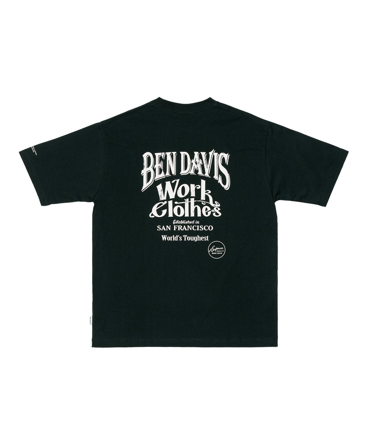 벤 데이비스(BEN DAVIS) 화이트라벨 클래식 로고 티셔츠 다크그린