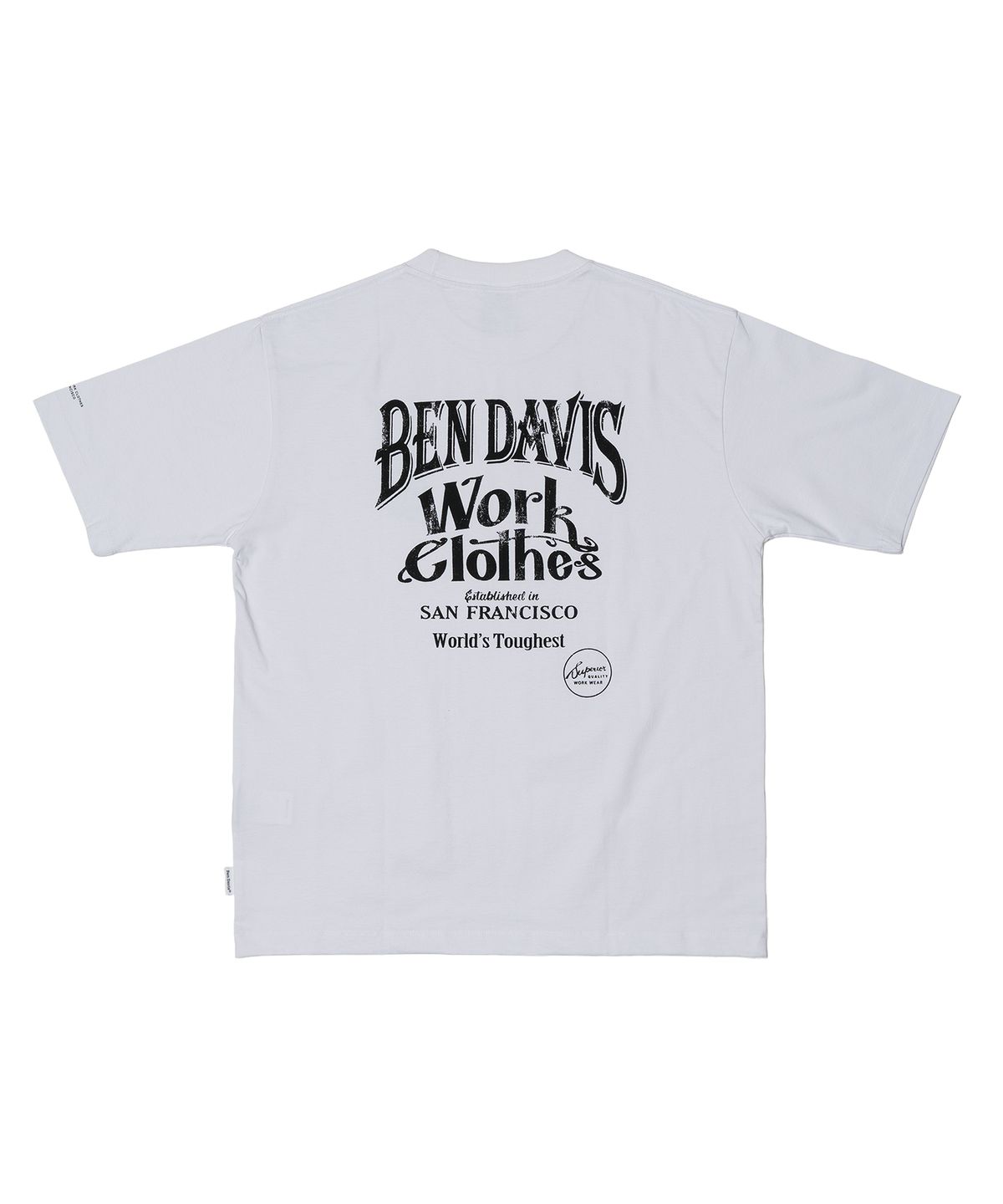 벤 데이비스(BEN DAVIS) 화이트라벨 클래식 로고 티셔츠 화이트