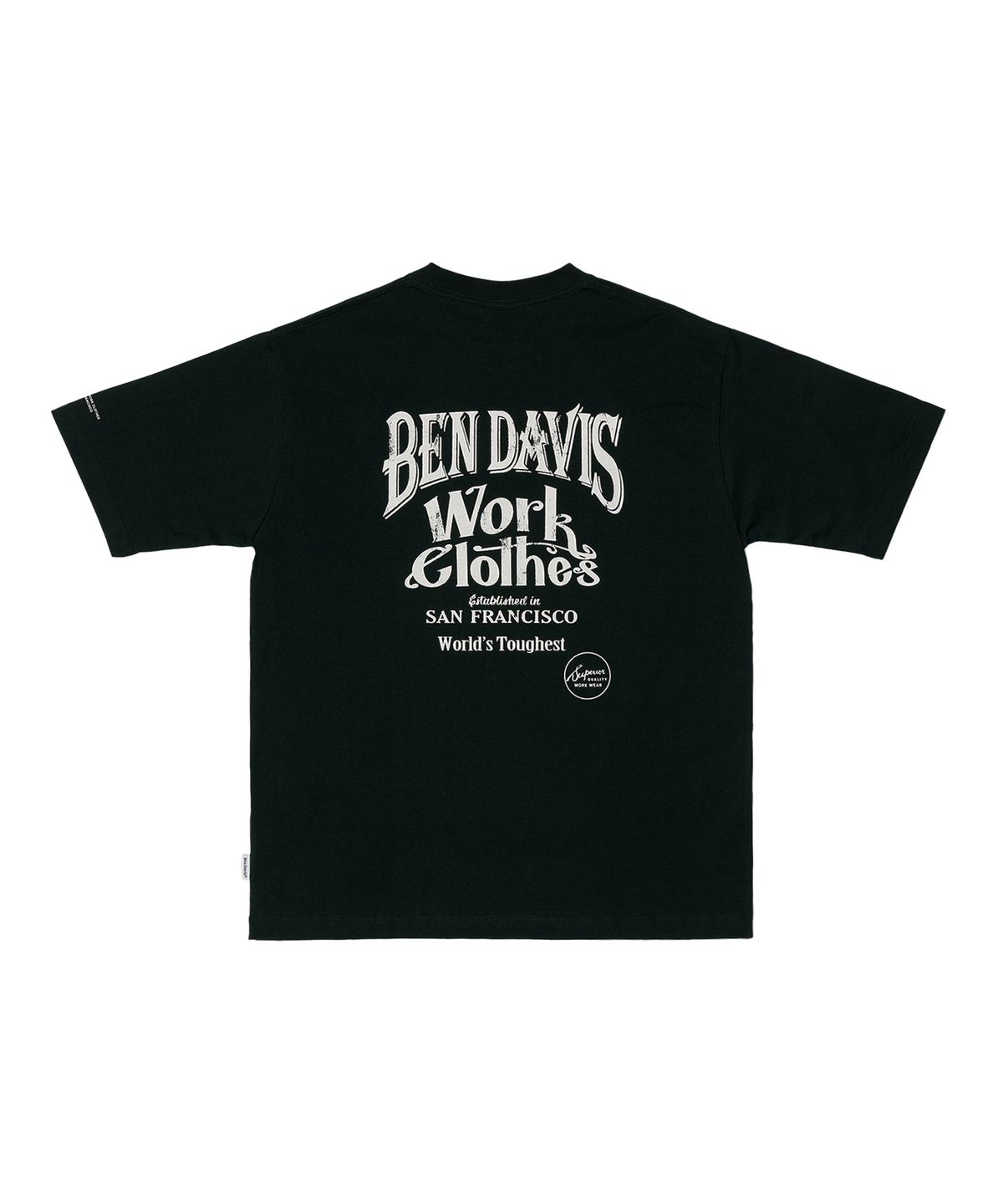 벤 데이비스(BEN DAVIS) 화이트라벨 클래식 로고 티셔츠 블랙
