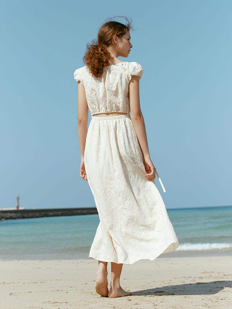 Lenina ♥ AMELIA puff sleeve embroidery dress /追跡付 MUSINSA | LENINA AMELIA puff sleeve embroidery dress_IVORY