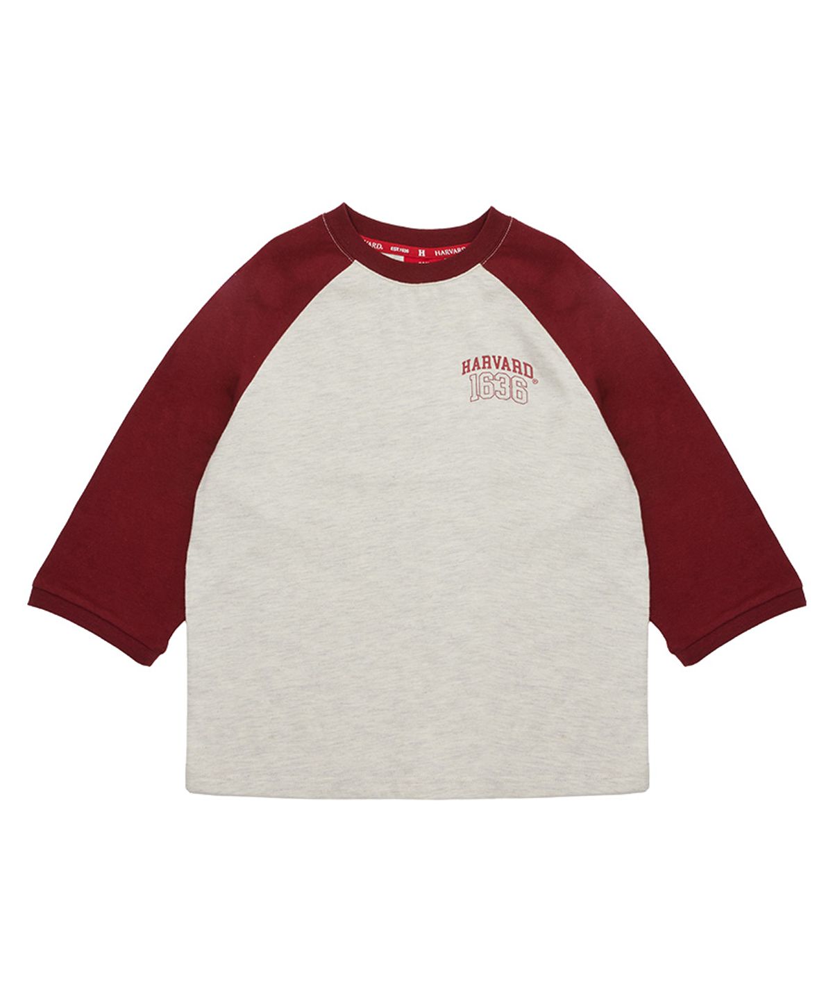 하버드 키즈(HARVARD KIDS) 컬러블럭 포인트 7부소매 티셔츠 B5M009