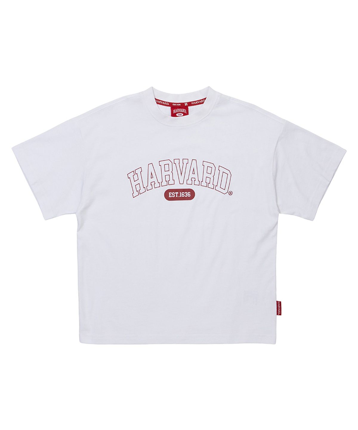 하버드 키즈(HARVARD KIDS) 빅 로고 포인트 하프 티셔츠 B5M008