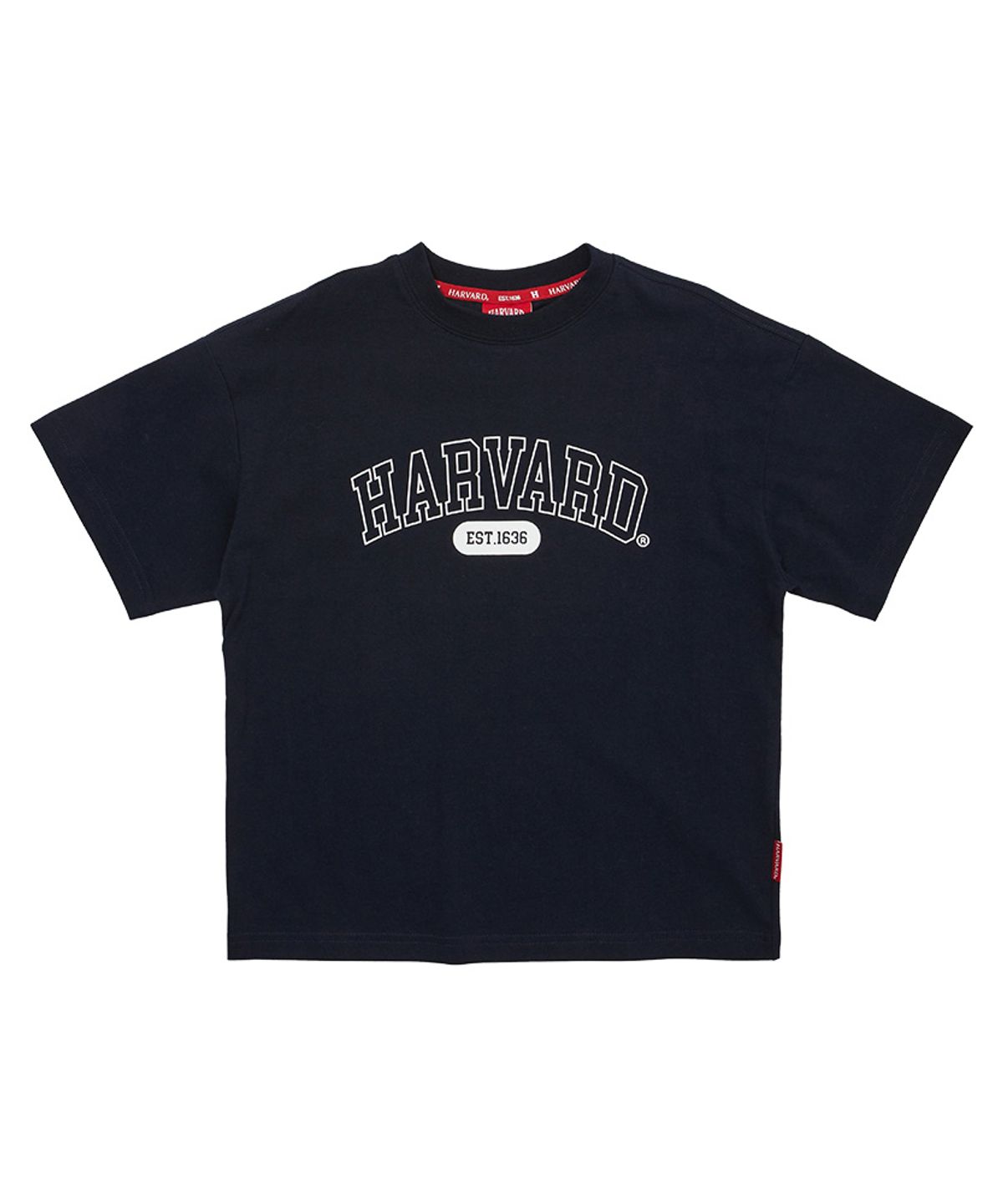하버드 키즈(HARVARD KIDS) 빅 로고 포인트 하프 티셔츠 B5M008