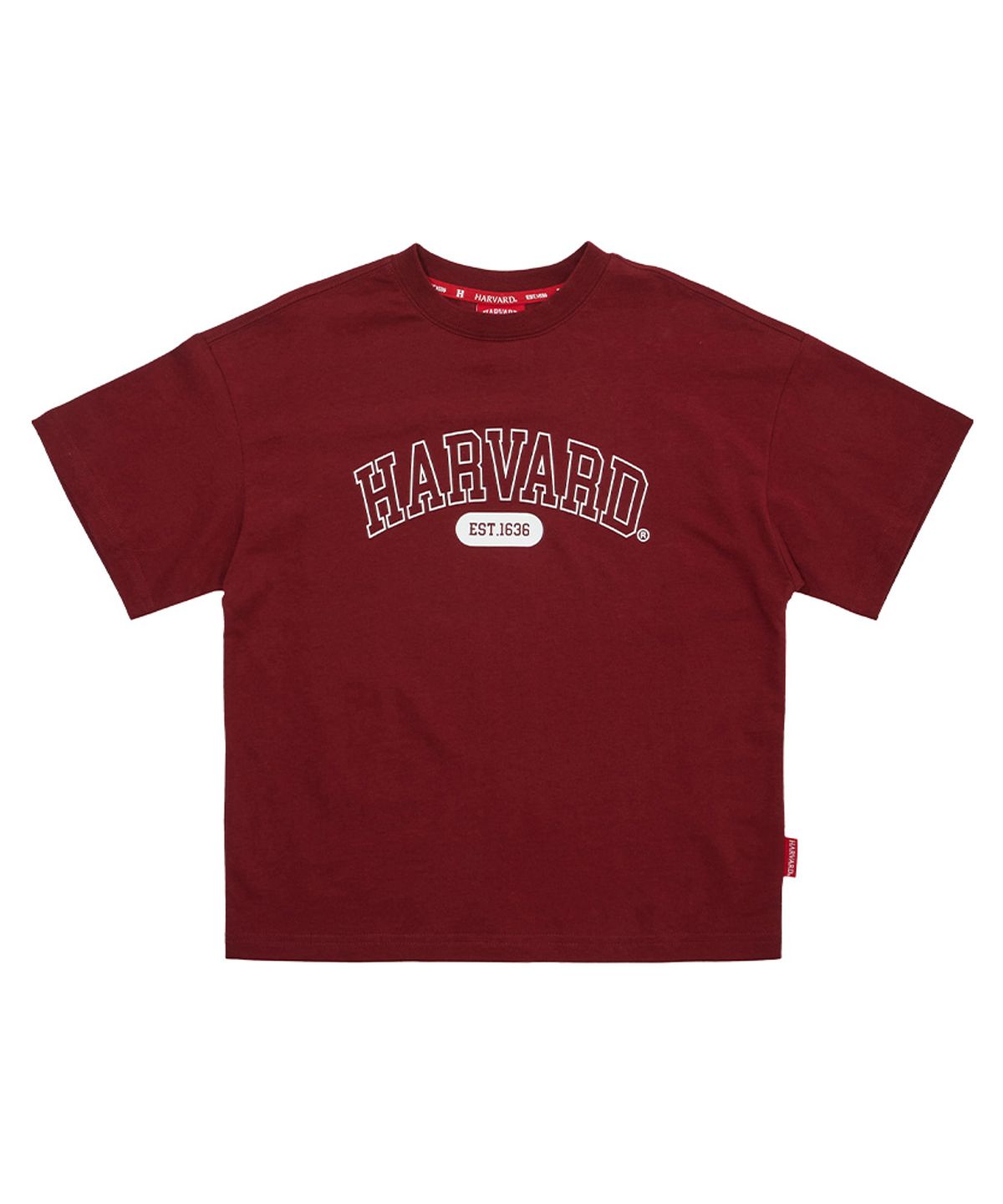 하버드 키즈(HARVARD KIDS) 빅 로고 포인트 하프 티셔츠 B5M008