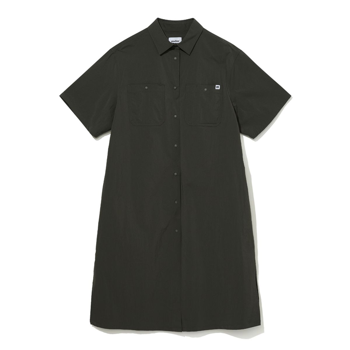 마크엠(MARKM) 여성 나일론 포켓 반소매 셔츠 드레스 (MIBAC5554)