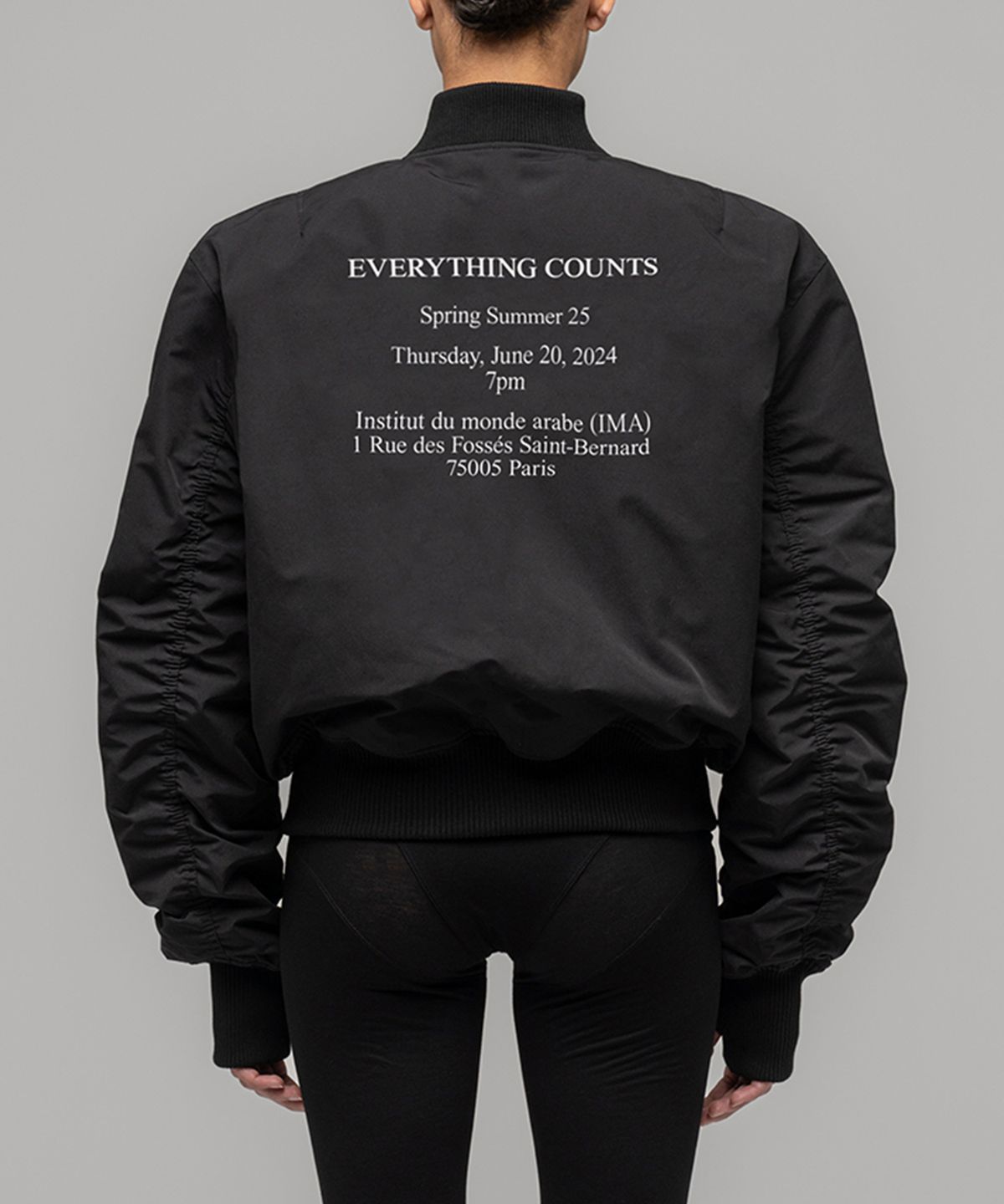 032씨(032C) (U) 게스트 리스트 클래식 봄버 자켓 블랙 GUEST LIST CLASSIC BOMBER JACKET BLACK