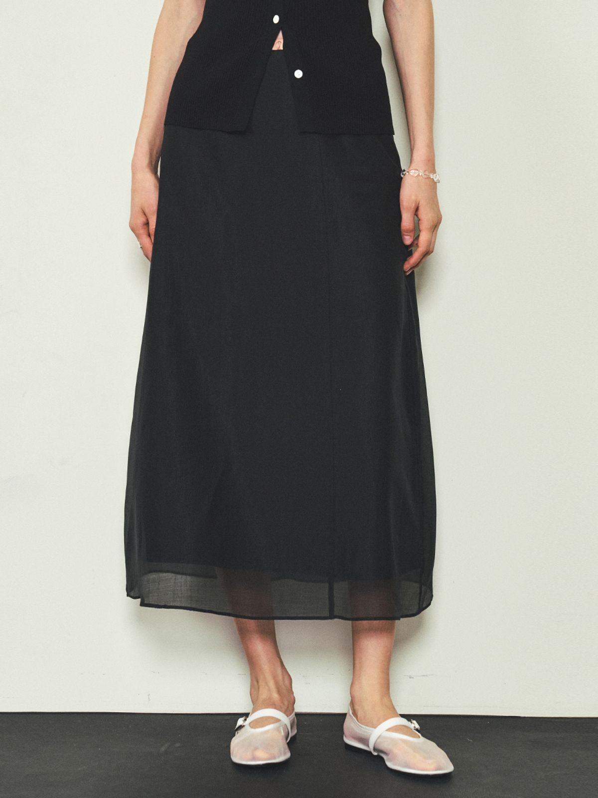 씨타(CITTA) See-through Layered Skirts_CTS608(3color)