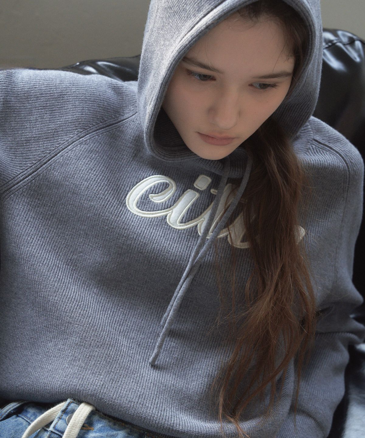씨타(CITTA) Citta Logo Basic Hood Knit_CTK214(5Color)