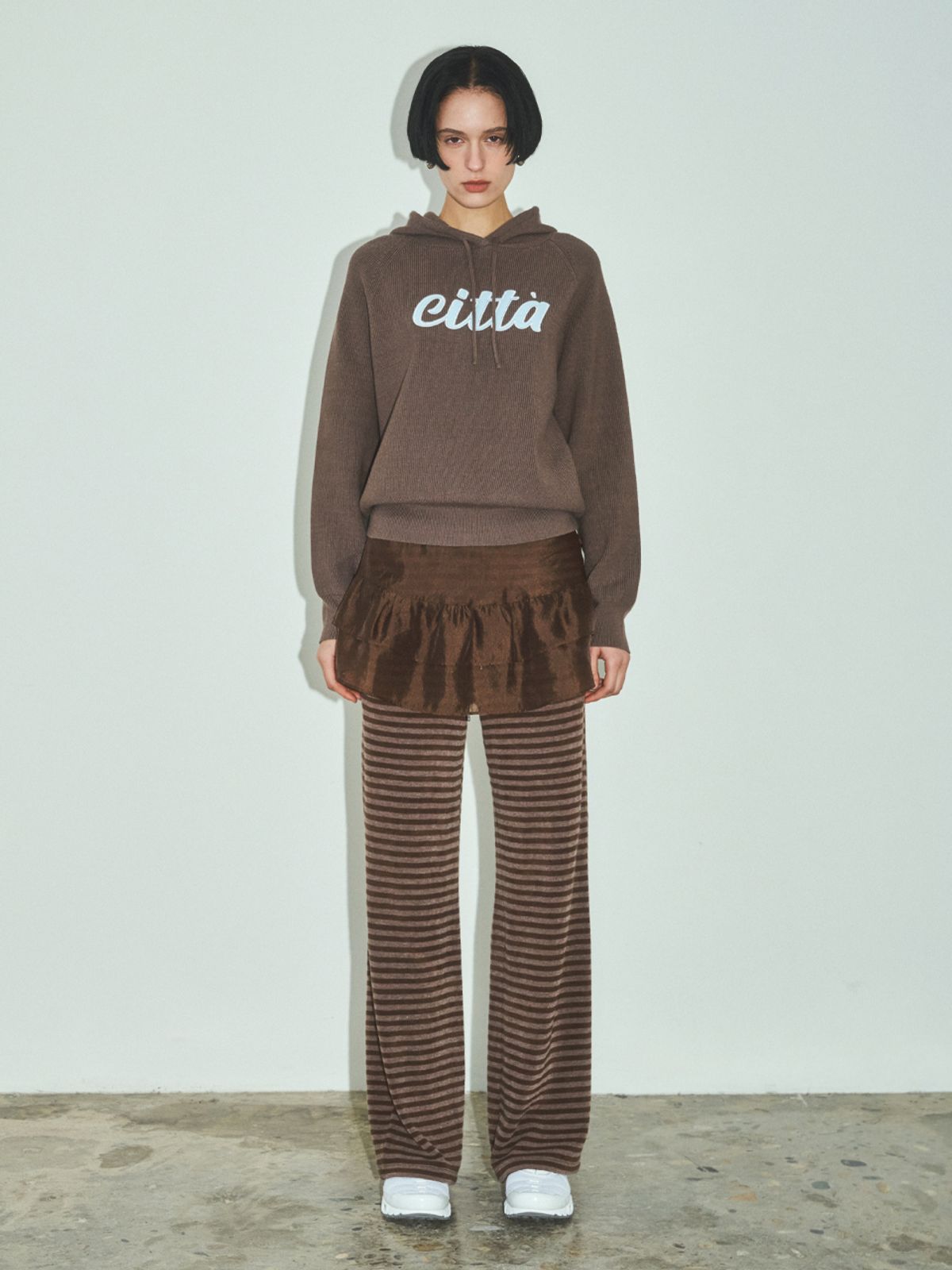 씨타(CITTA) Citta Logo Basic Hood Knit_CTK214(5Color)