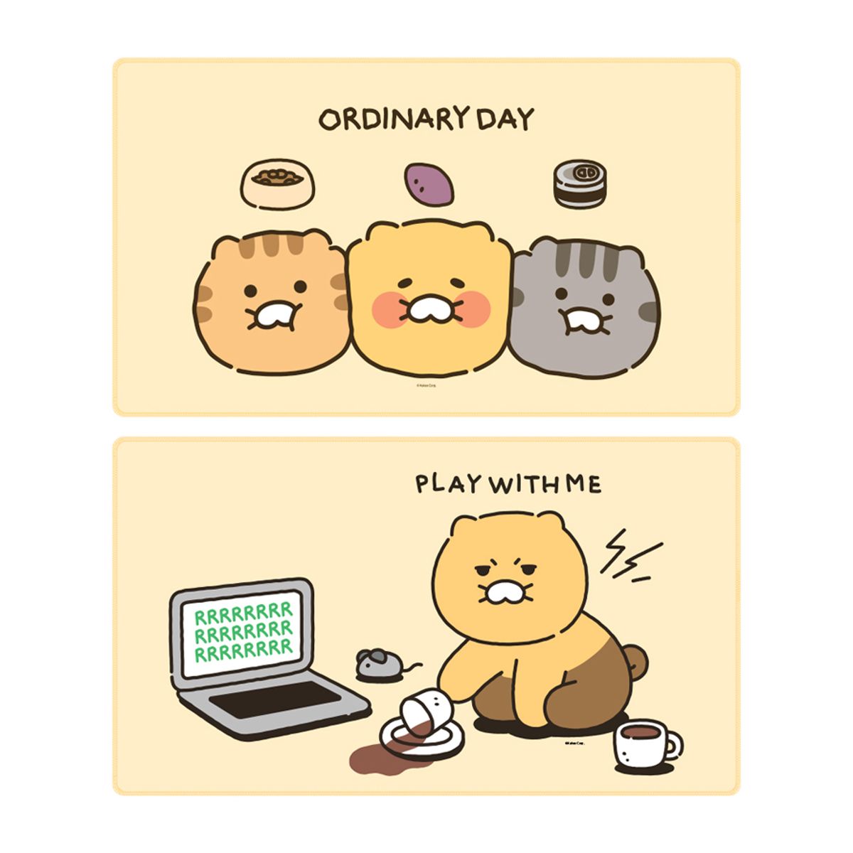 카카오프렌즈 파트너(KAKAOFRIENDS PARTNERS) 춘식이 대형 장패드 데스크 키보드 마우스 매트