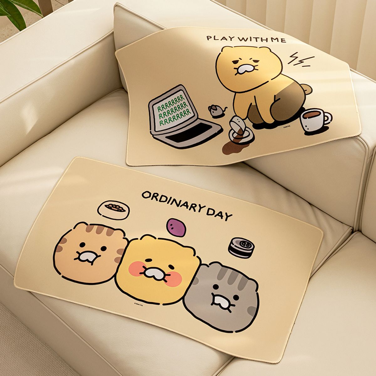 카카오프렌즈 파트너(KAKAOFRIENDS PARTNERS) 춘식이 대형 장패드 데스크 키보드 마우스 매트