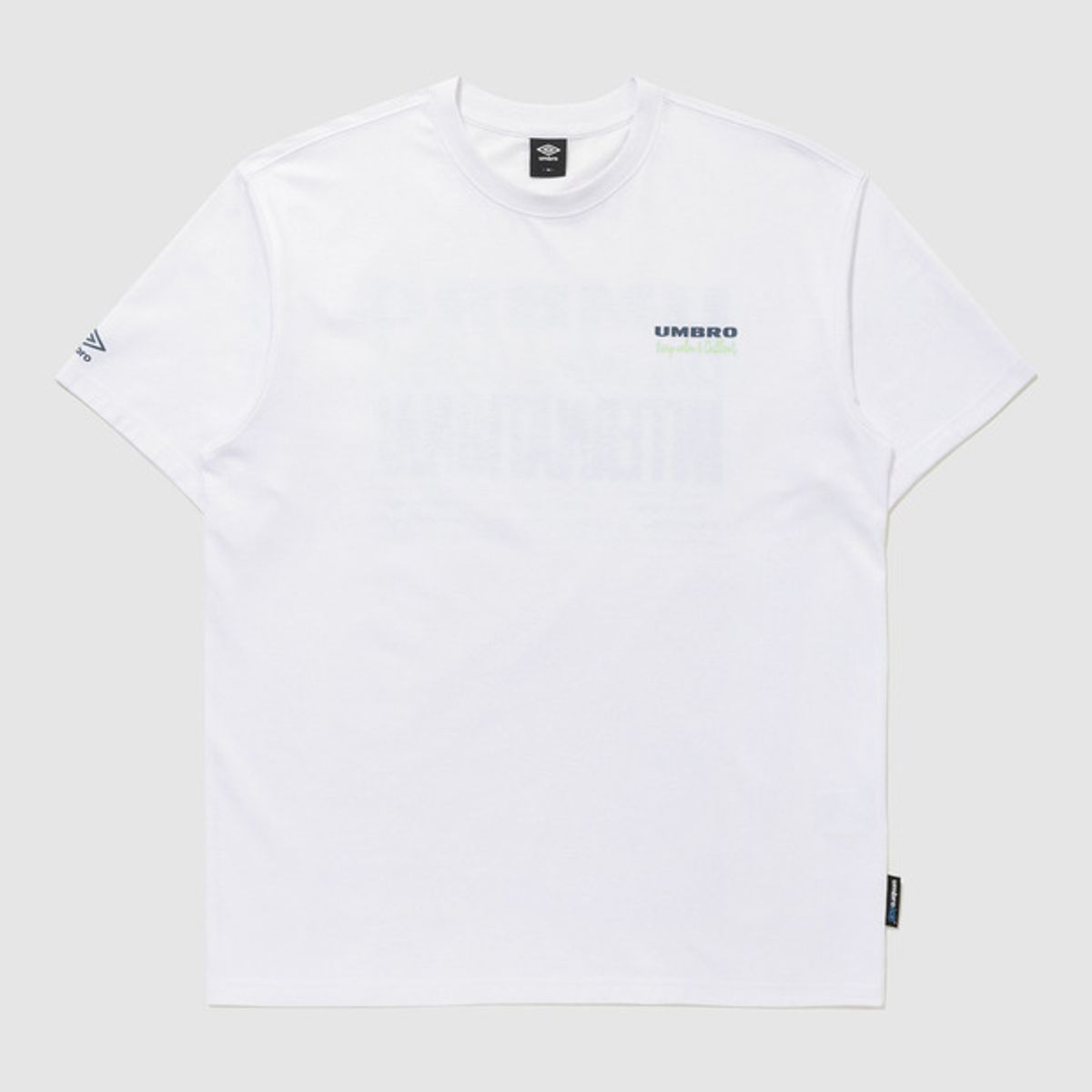 엄브로(UMBRO) 아이스코튼 듀라론 쿨링 레터링 반팔 티셔츠 화이트(UQ221CRS66)