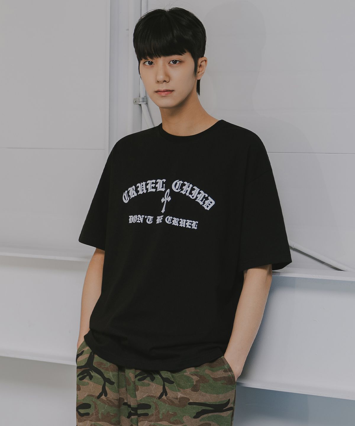 앨빈클로(ALVINCLO) 크루엘 오버핏 반팔티 AST4728 (2 COLOR)