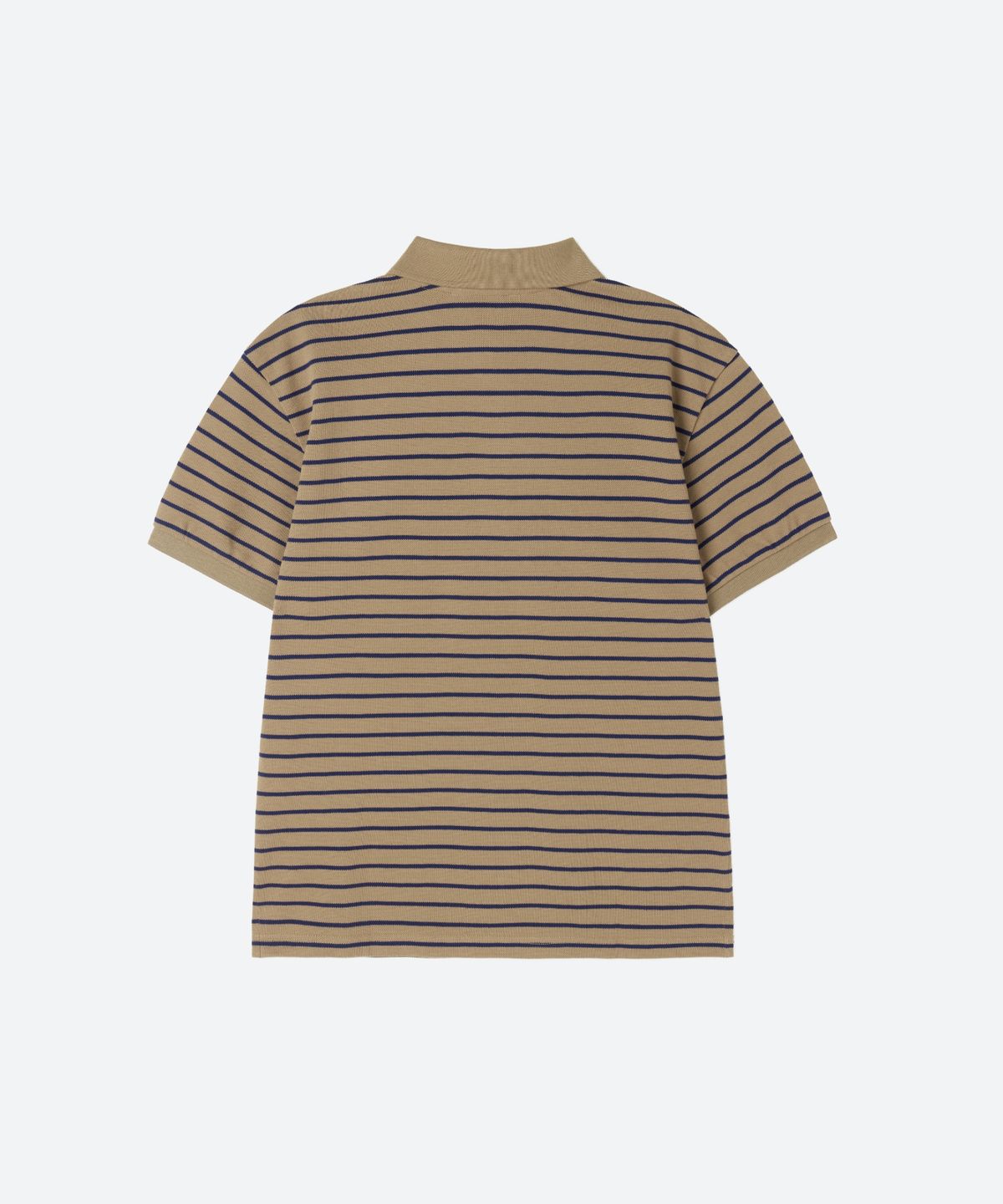 문선 아카이브(MOONSUN ARCHIVE) M.C UNISEX, Stripe PK Half Shirt / Beige