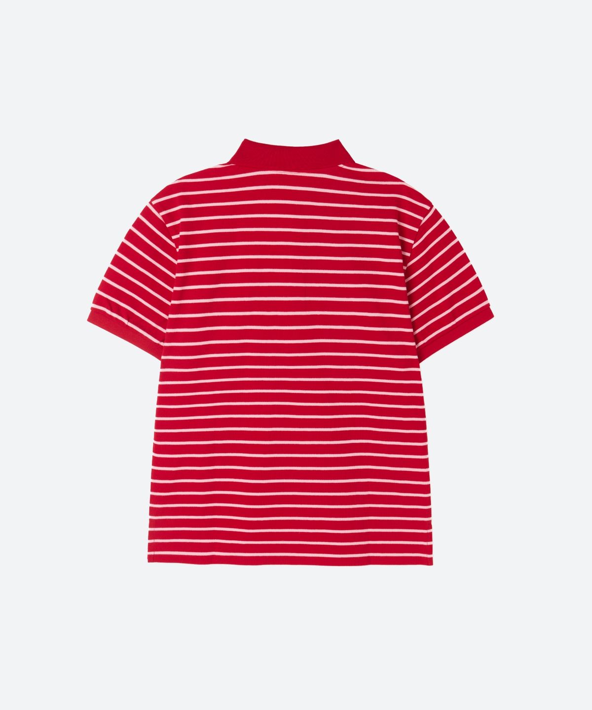 문선 아카이브(MOONSUN ARCHIVE) M.C UNISEX, Stripe PK Half Shirt / Red Pink