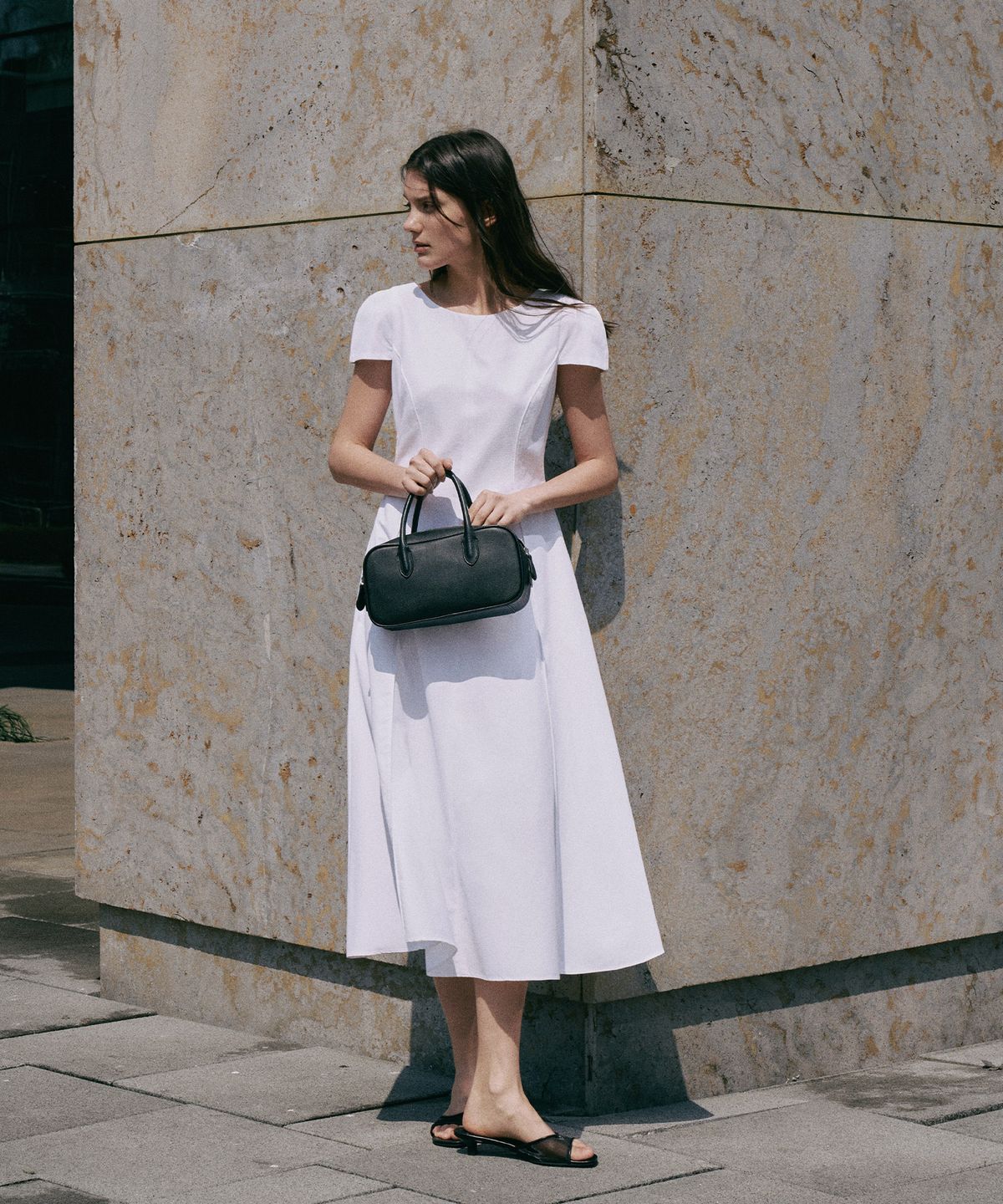 라메레이(LAMEREI) Cap Sleeve Dress[LMBESUDR5807]-2color