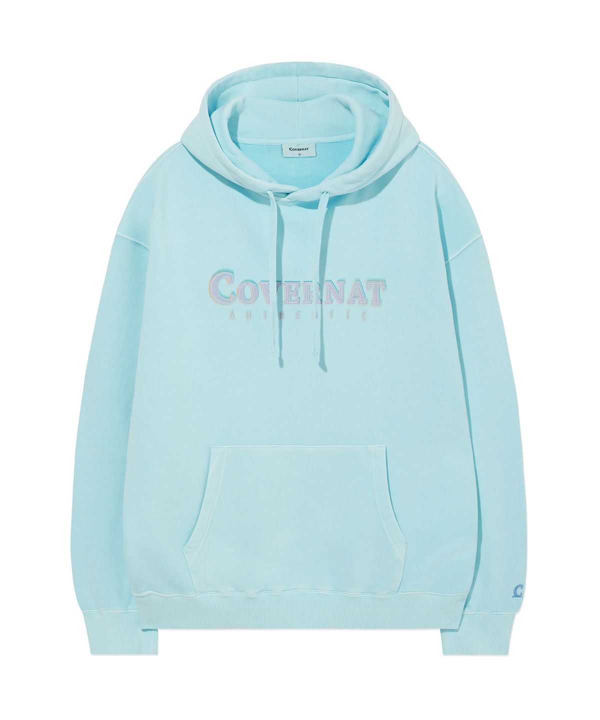 커버낫(COVERNAT) [SET] 어센틱 로고 다잉 후디 Sky Blue