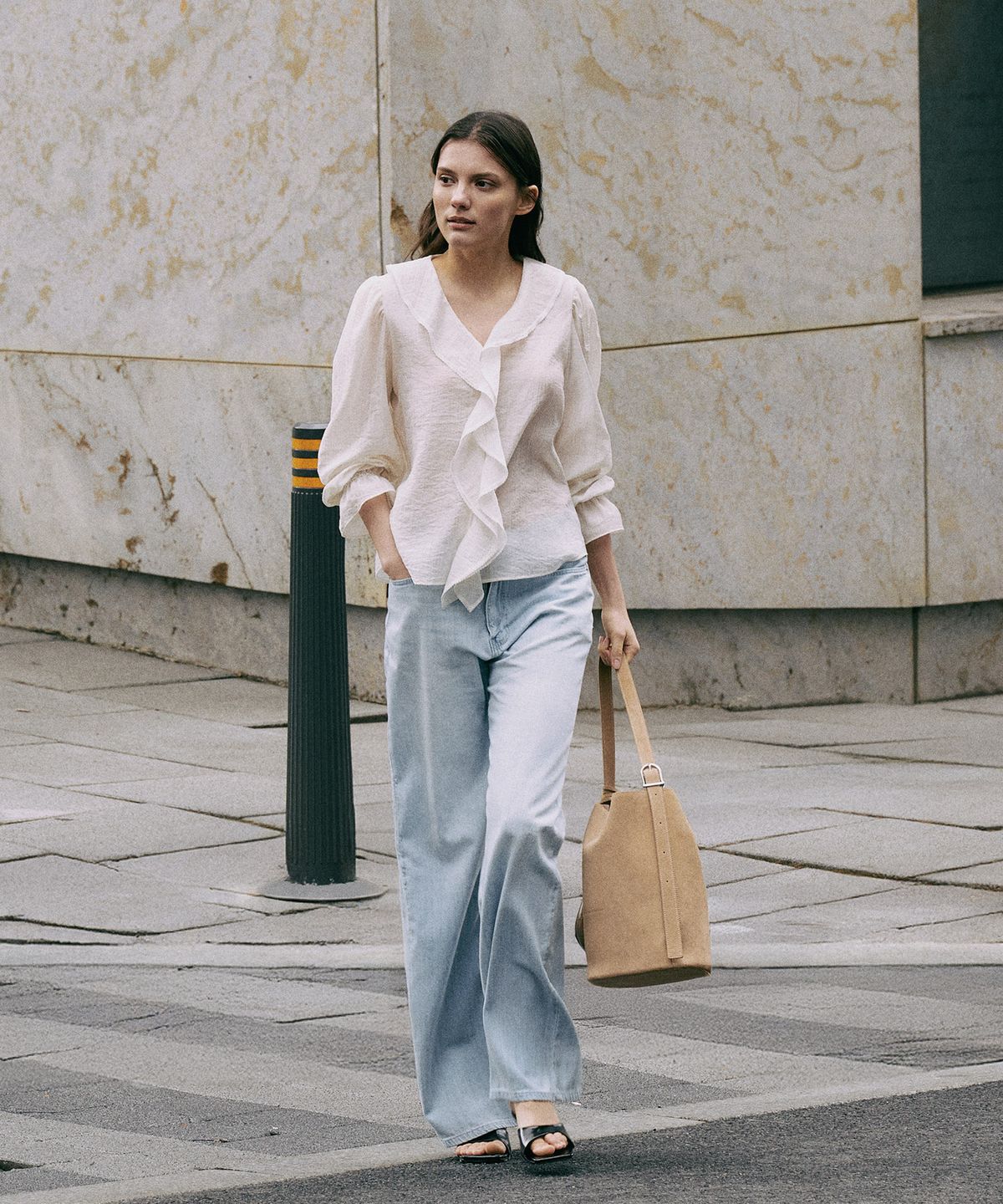 라메레이(LAMEREI) [기장선택]Summer Relaxed Denim[LMBFSU25DN5207]-Light Blue