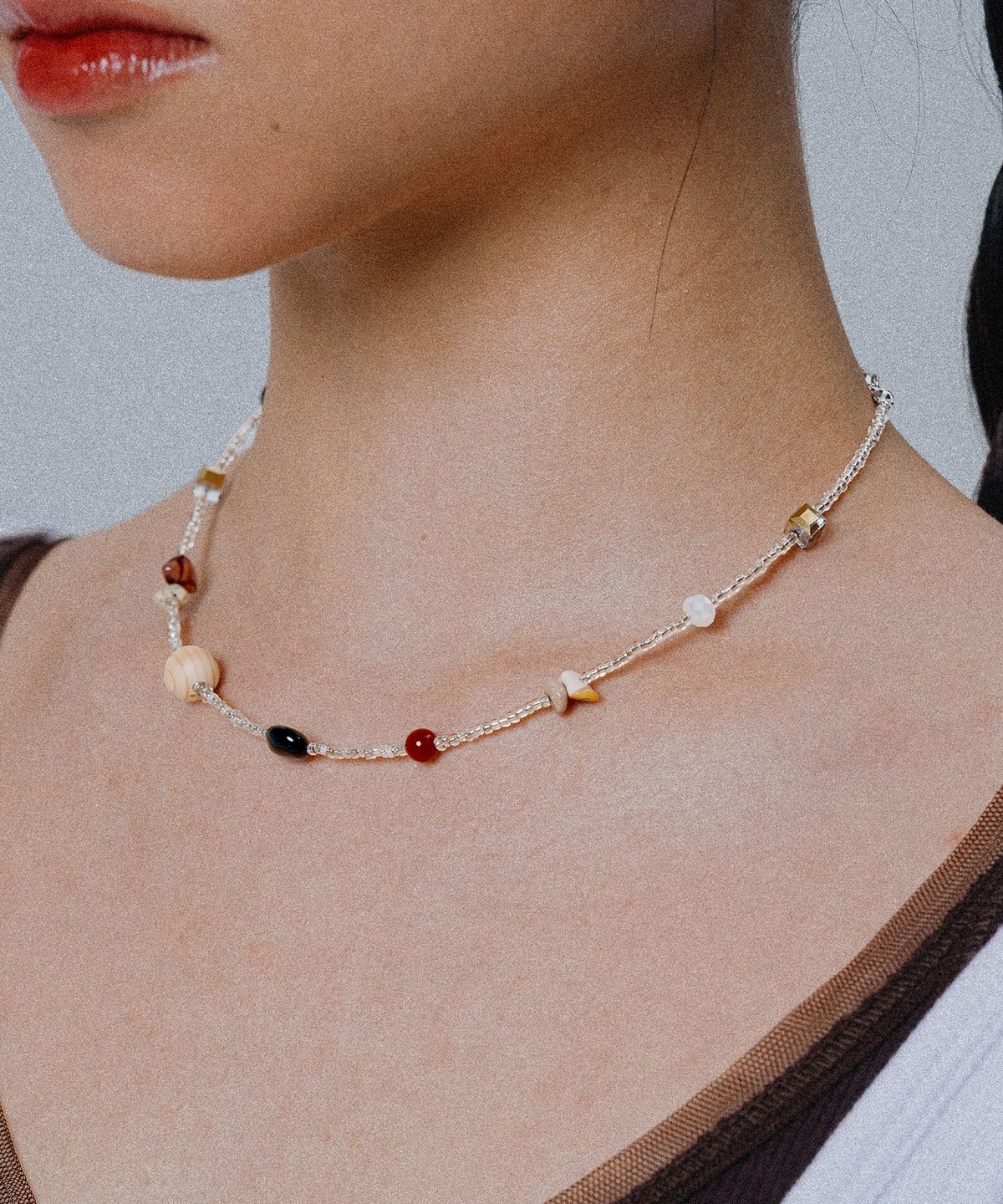 스칼렛또(SCALETTO) WS001 Multi-Color Play Bead Necklace