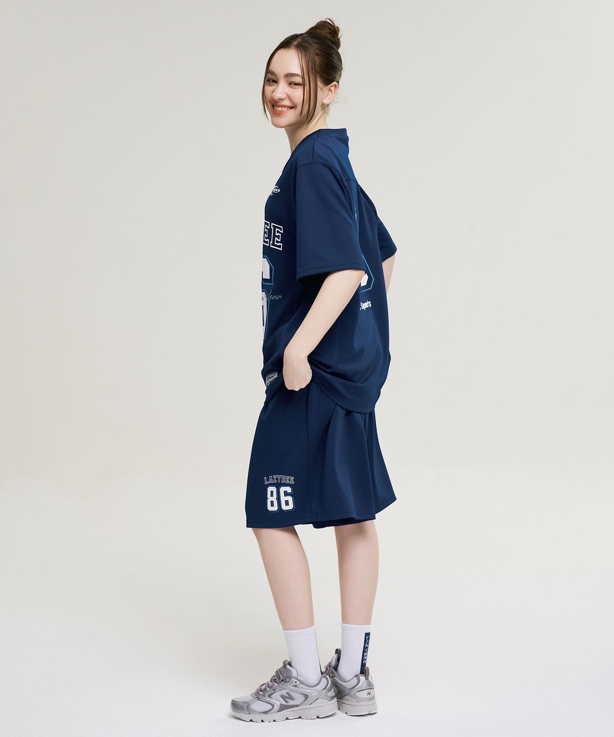레이지비(LAZYBEE) [2PACK]  자이언트 핏 져지 버뮤다 반바지 팬츠 W (3컬러)